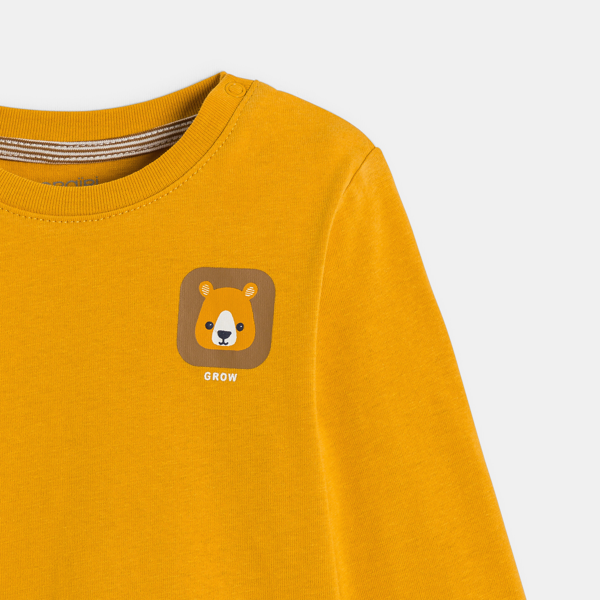 T-shirt animal bleu bébé garçon - Jaune Moyen