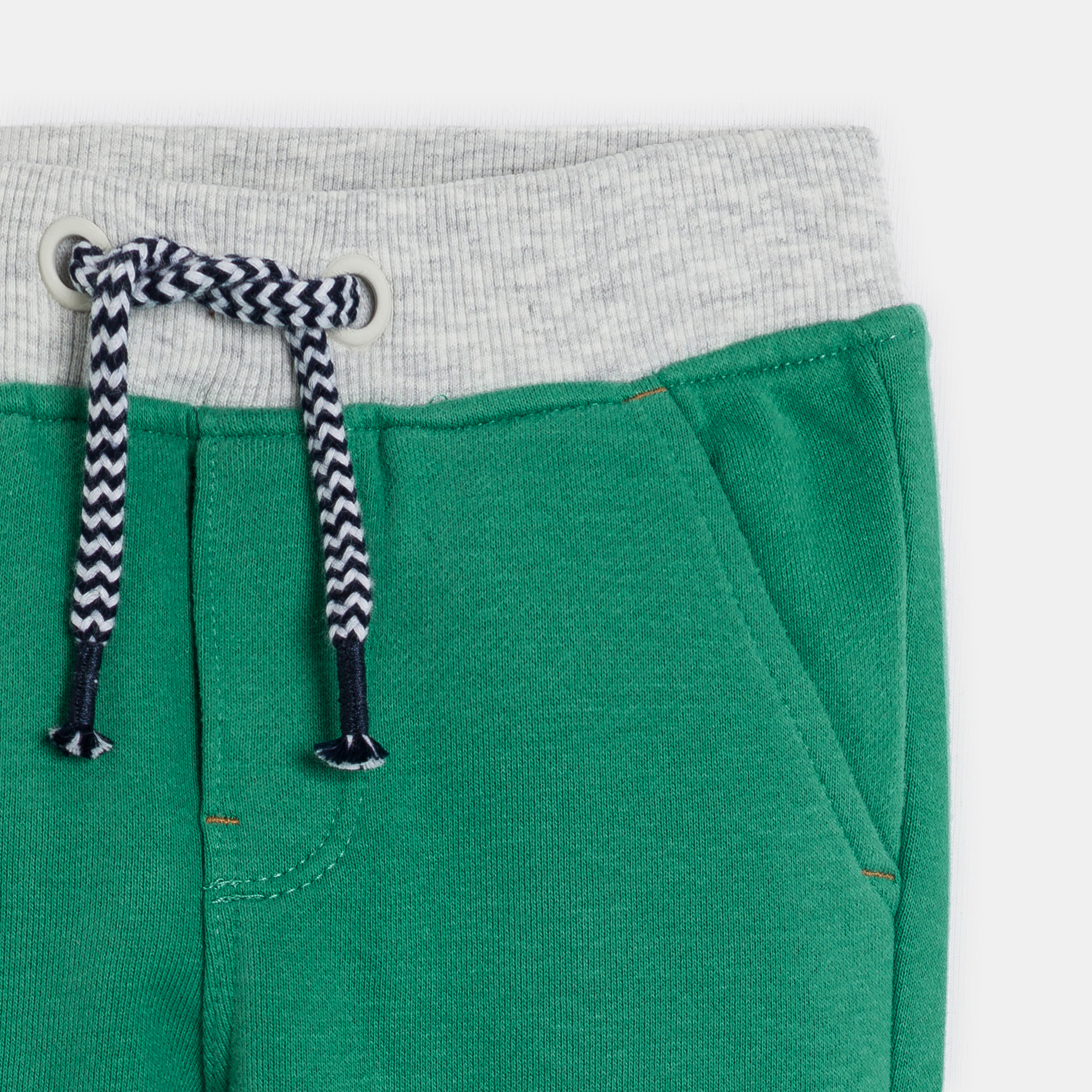 Pantalon jogging bleu bébé garçon - Vert trèfle