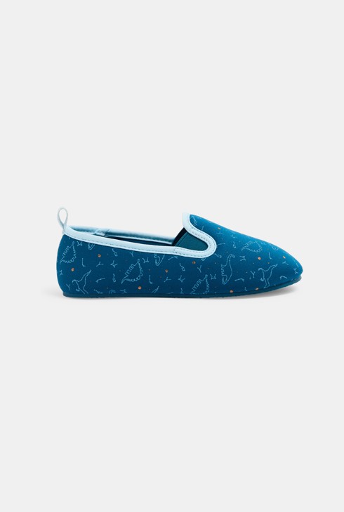 Chaussons dinosaures bleu garçon 1