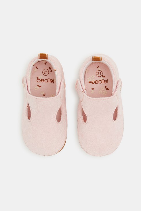 Chaussons parc roses bébé fille 2