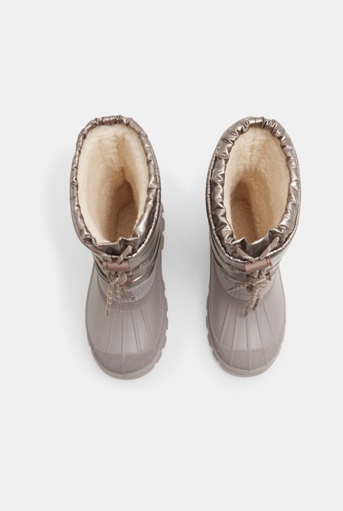 Boots de neige chaudes fourrées noir fille 2