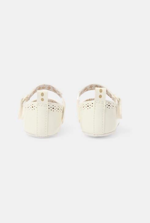 Ballerine chic ajourée blanc naissance fille 2