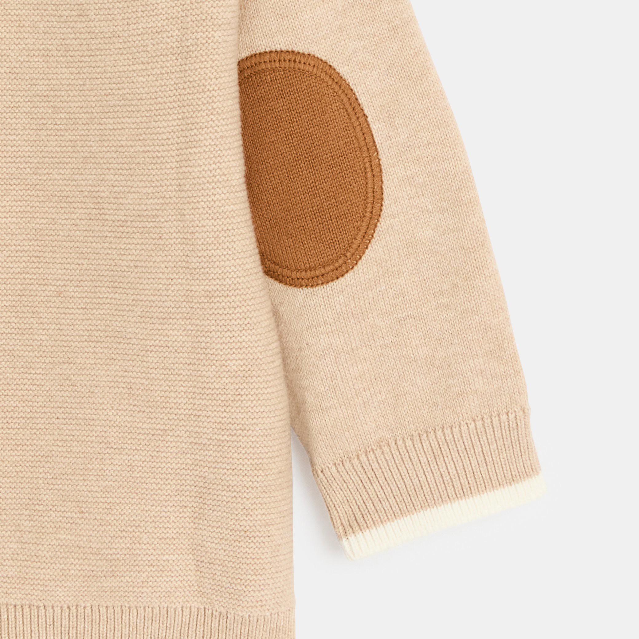 Gilet zippé maille tricot bleu bébé garçon - Greige Clair