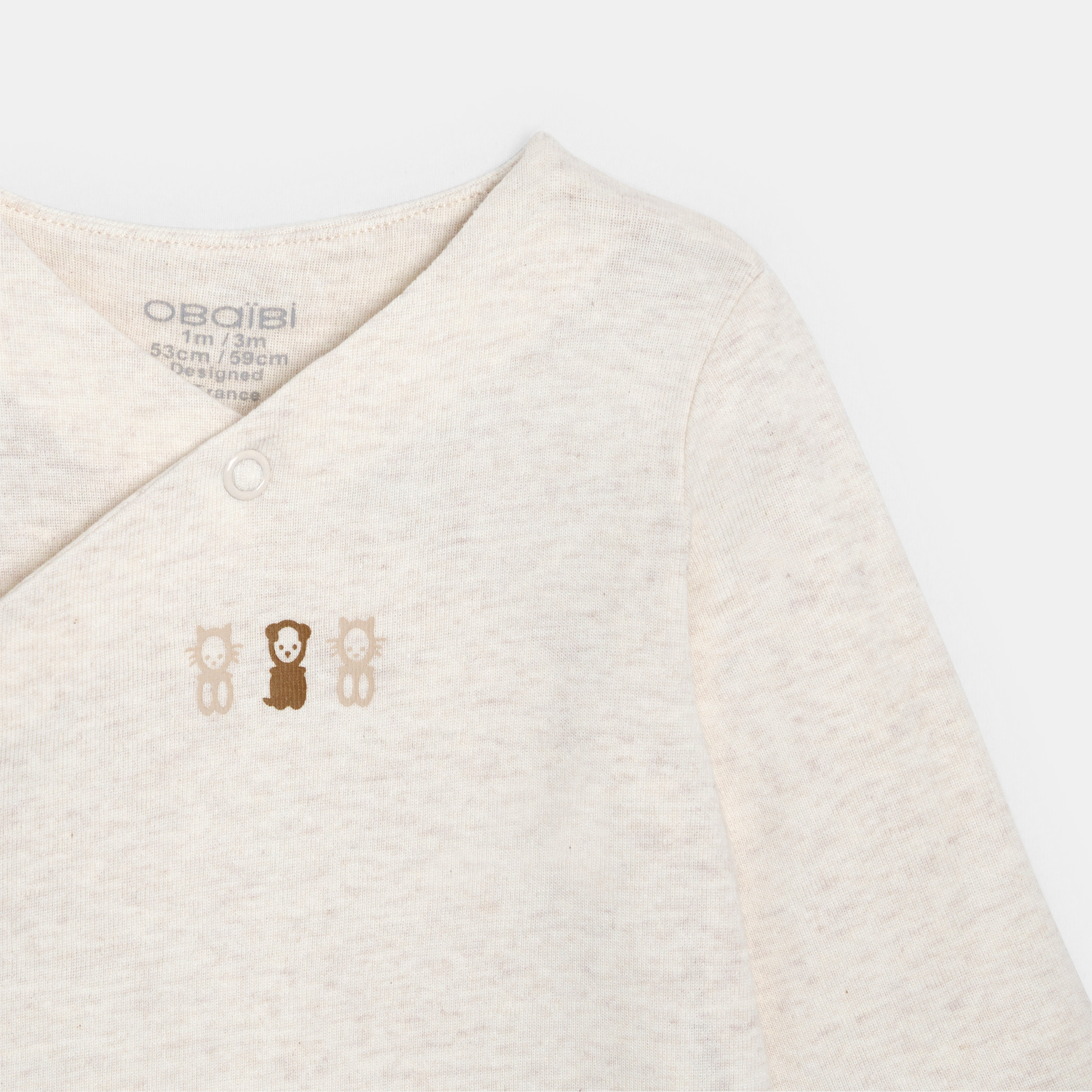 Body croisé évolutif beige bébé mixte (lot de 2) - beige