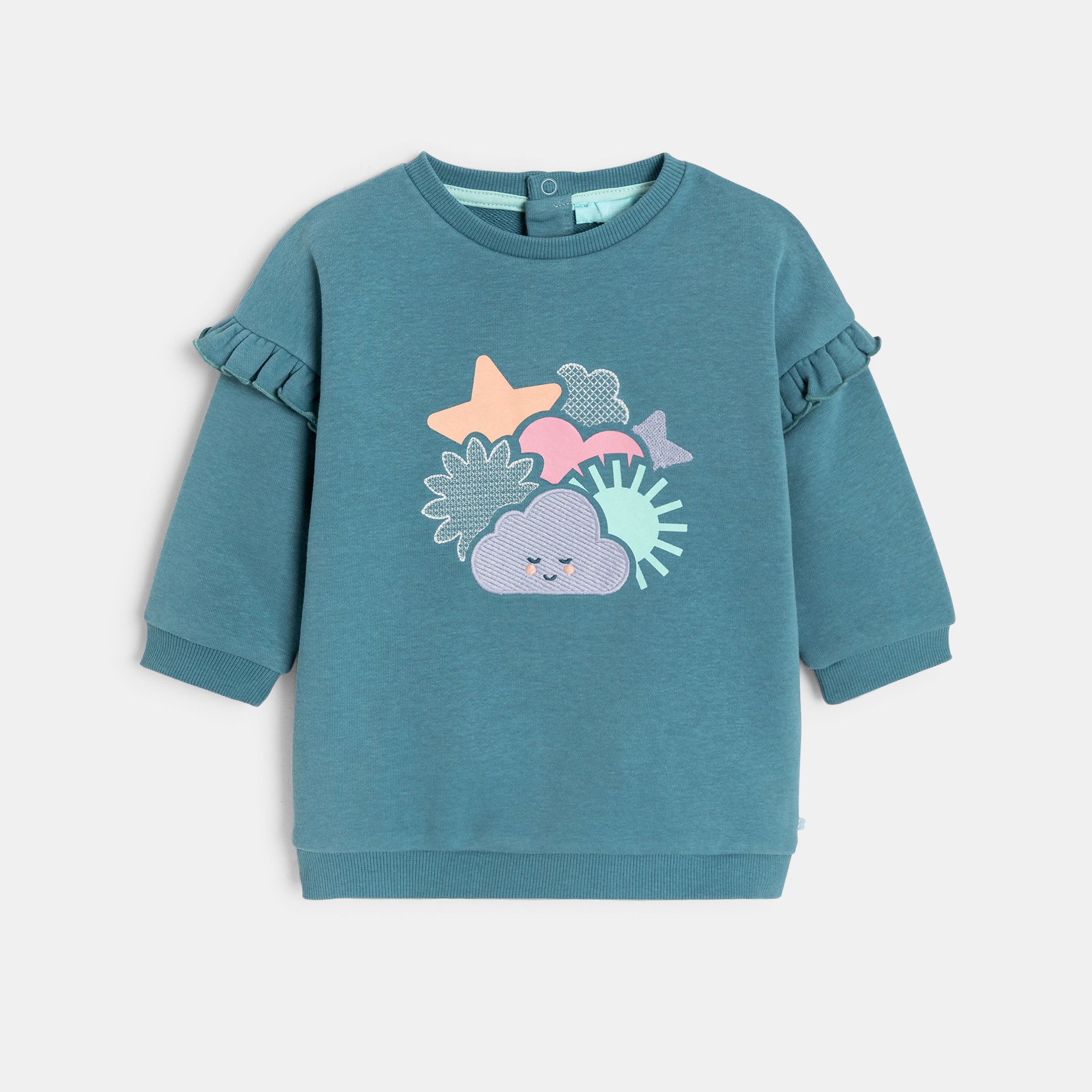 Ensemble sweat et legging bleu bébé fille - Bleu Mineral