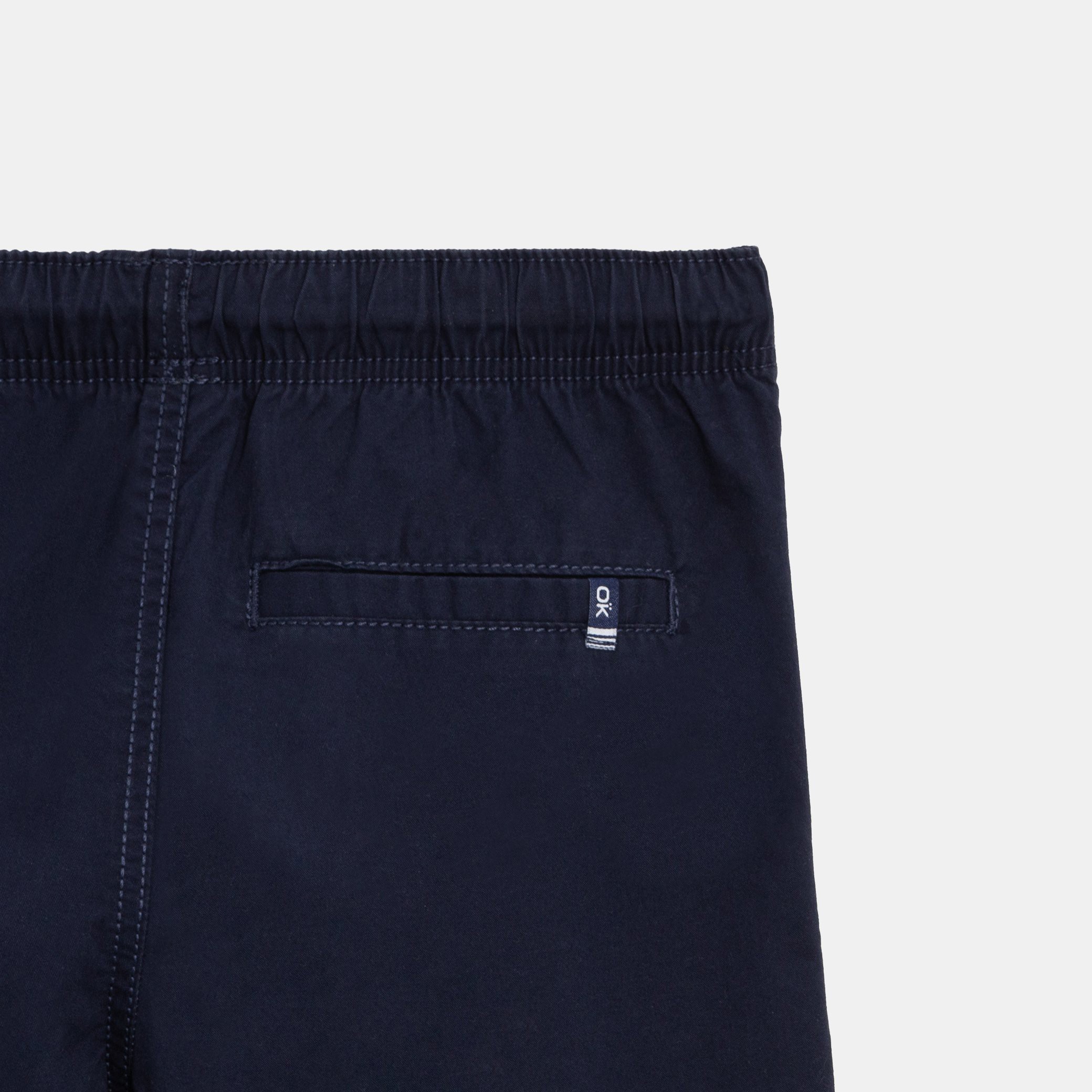 Bermuda coton marron garçon - Bleu navy