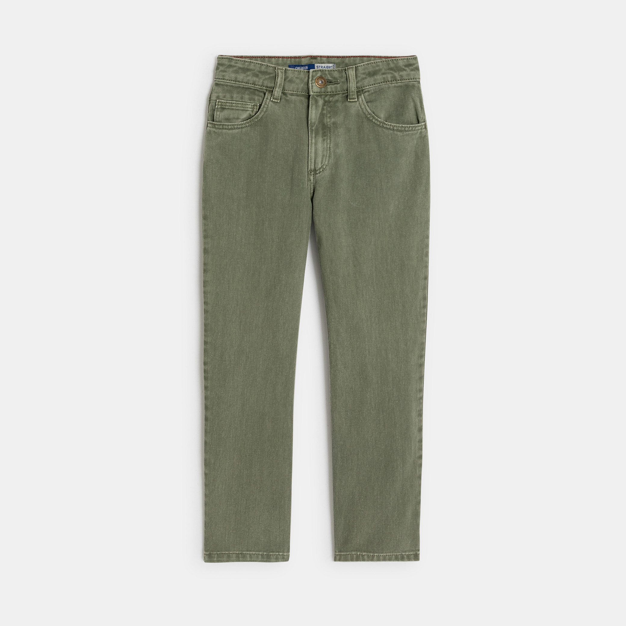 Jean regular rouge garçon - Vert Avocat