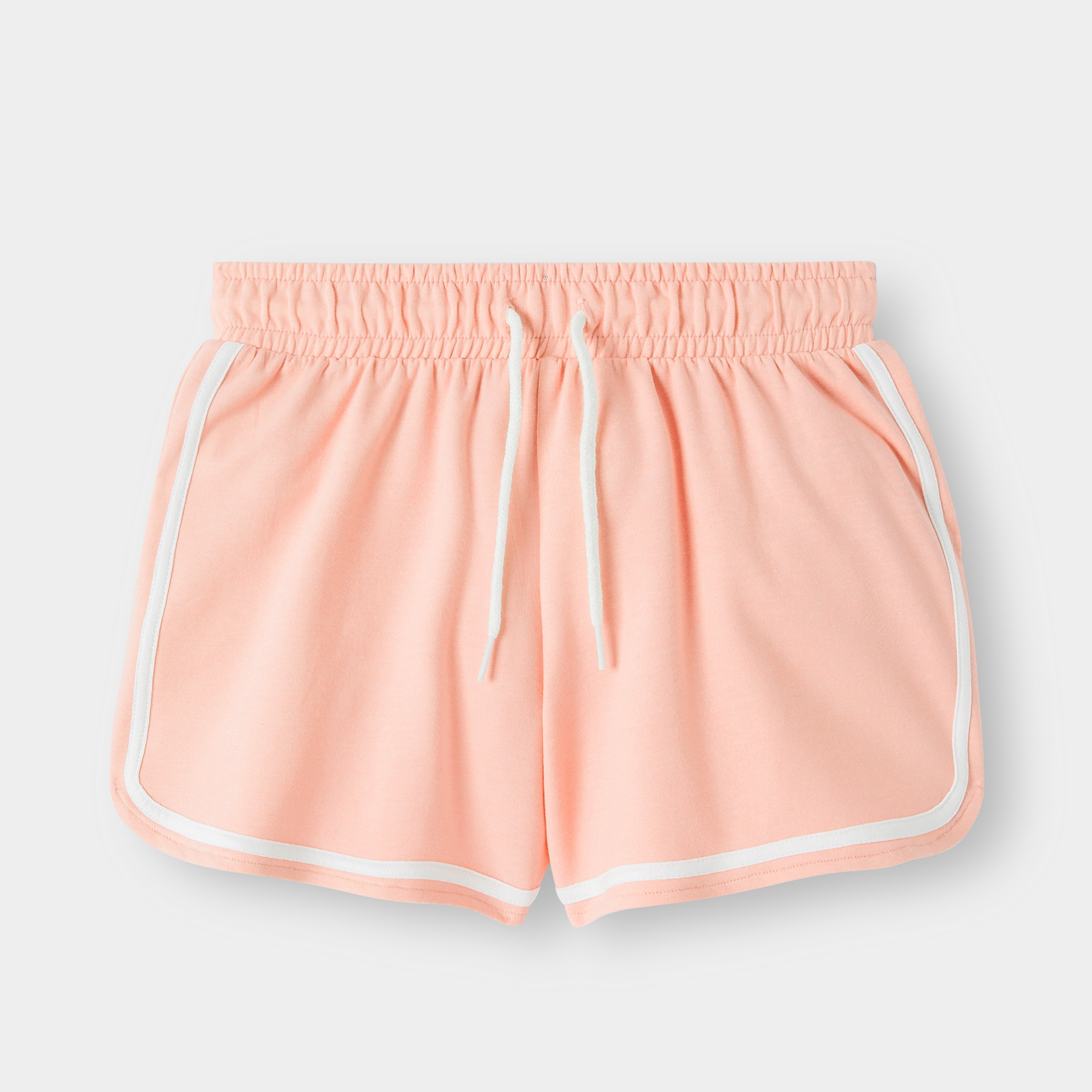 Short molleton léger rose fille - Rose saumon