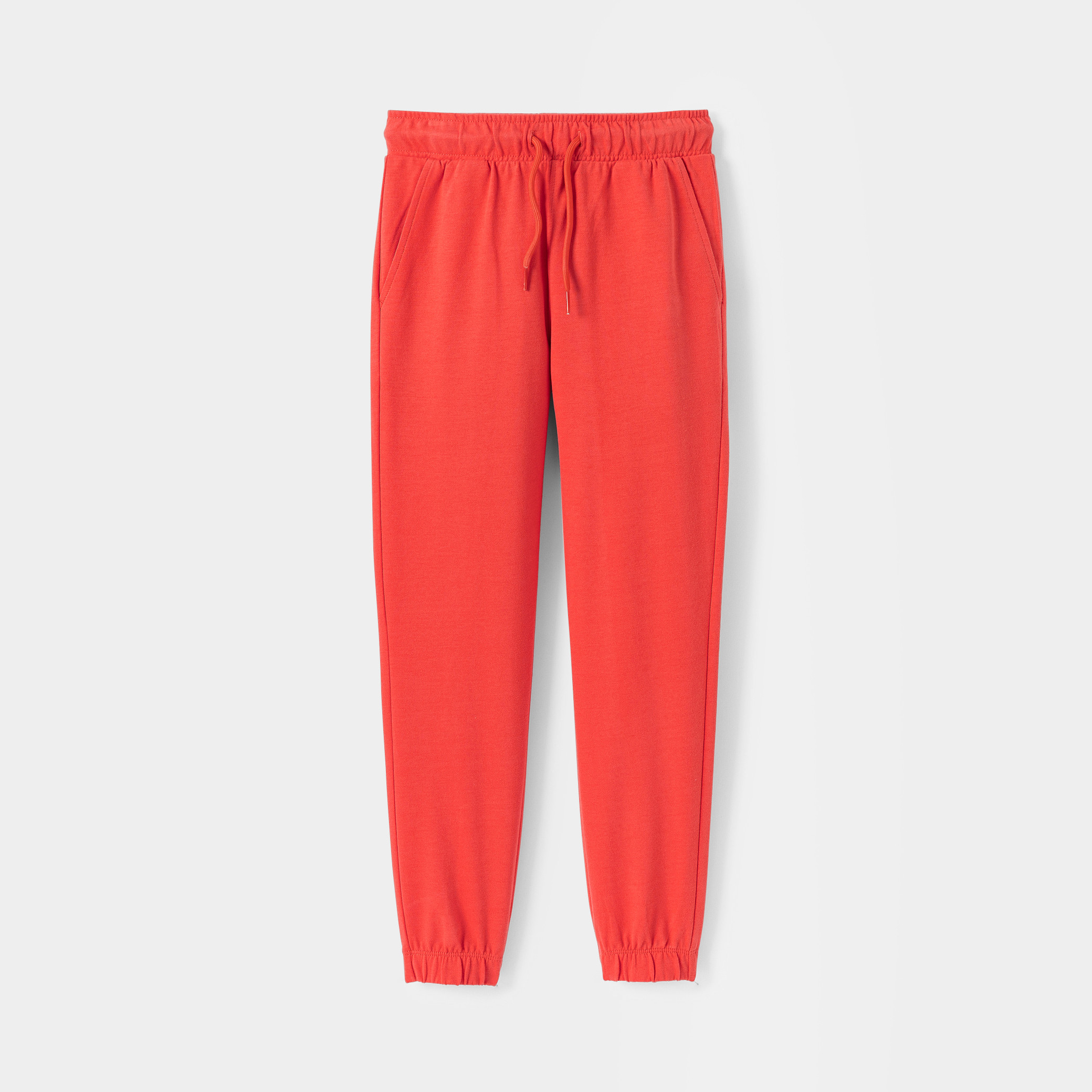 Jogging en molleton uni marron Garçon - Rouge Tabasco