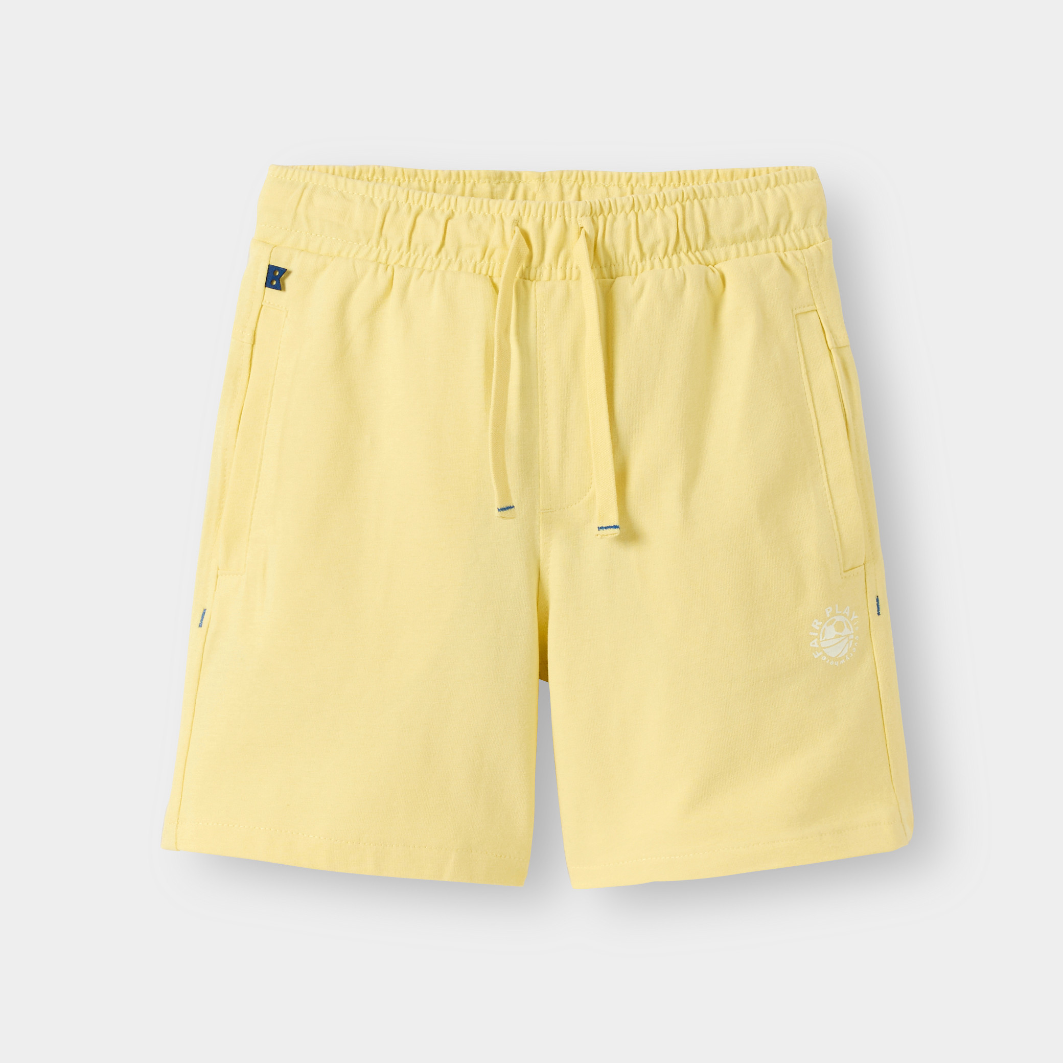Bermuda bleu garçon - Jaune poussin