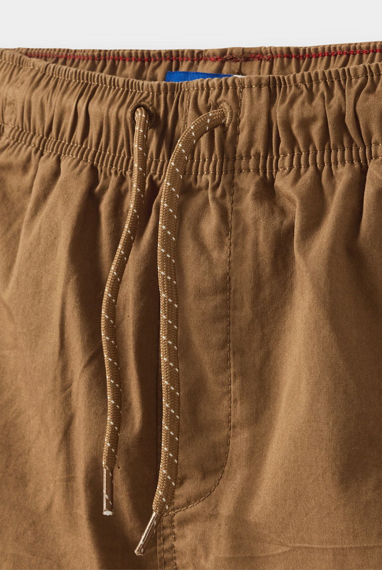 Bermuda coton marron garçon - Camel