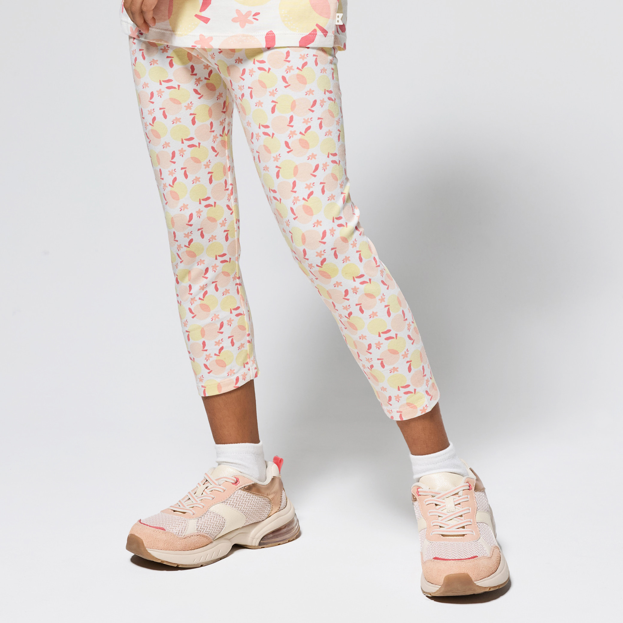 Legging imprimé rose fille - Imprimé orange