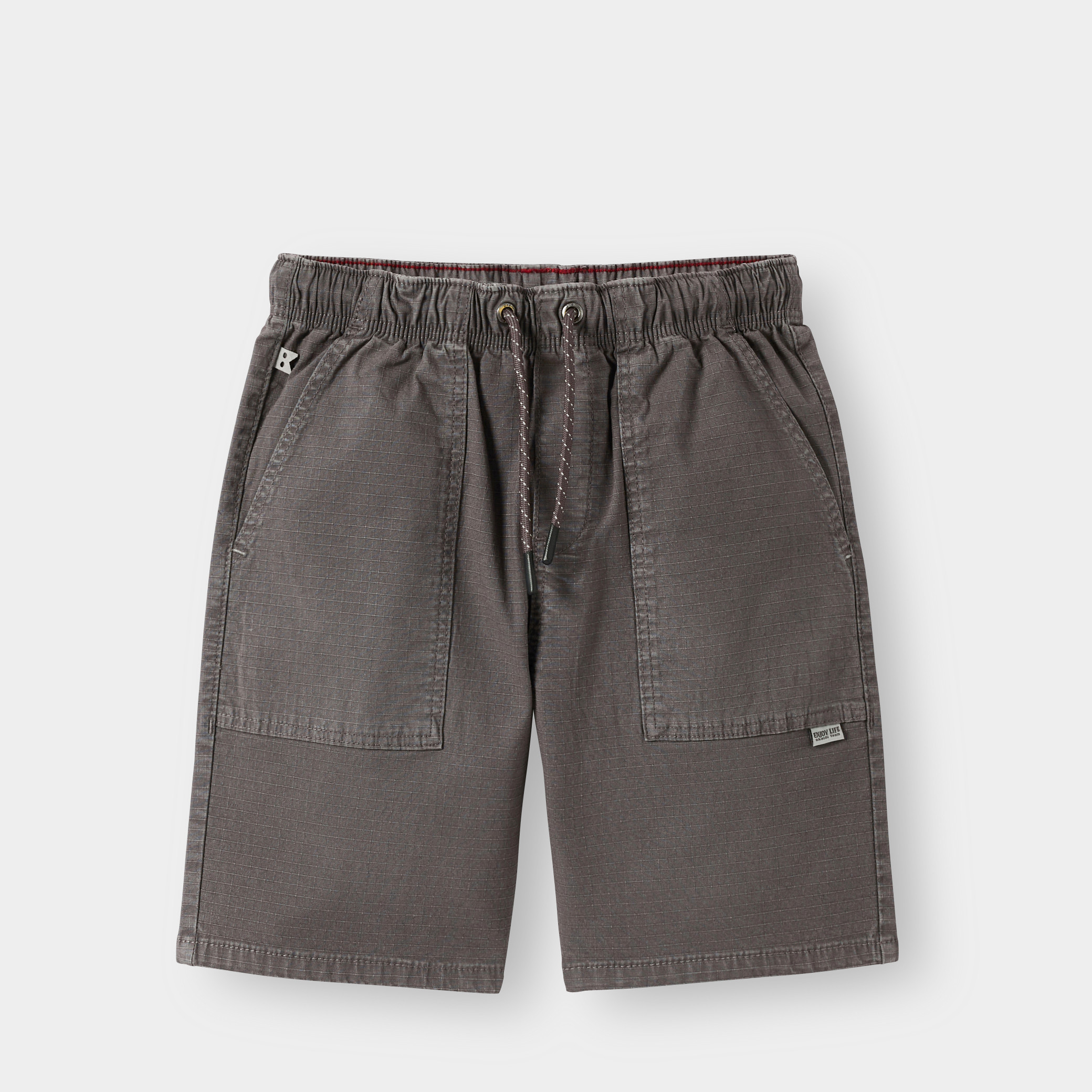 Bermuda cargo rouge corail garçon - Gris Zinc