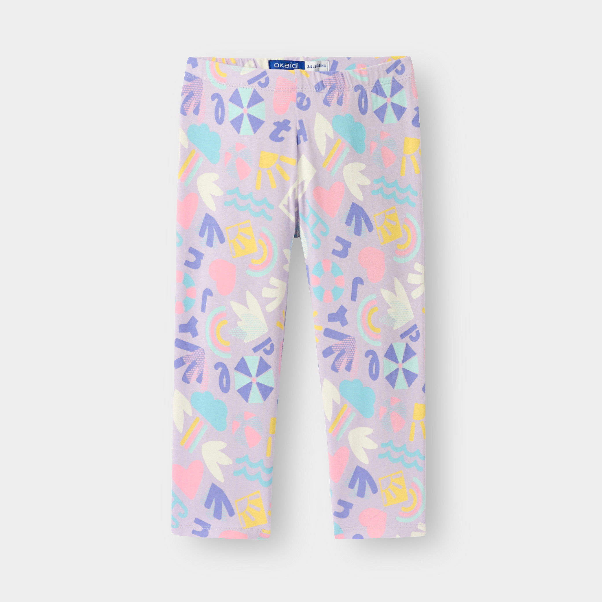 Legging imprimé rose fille - Imprimé Violet