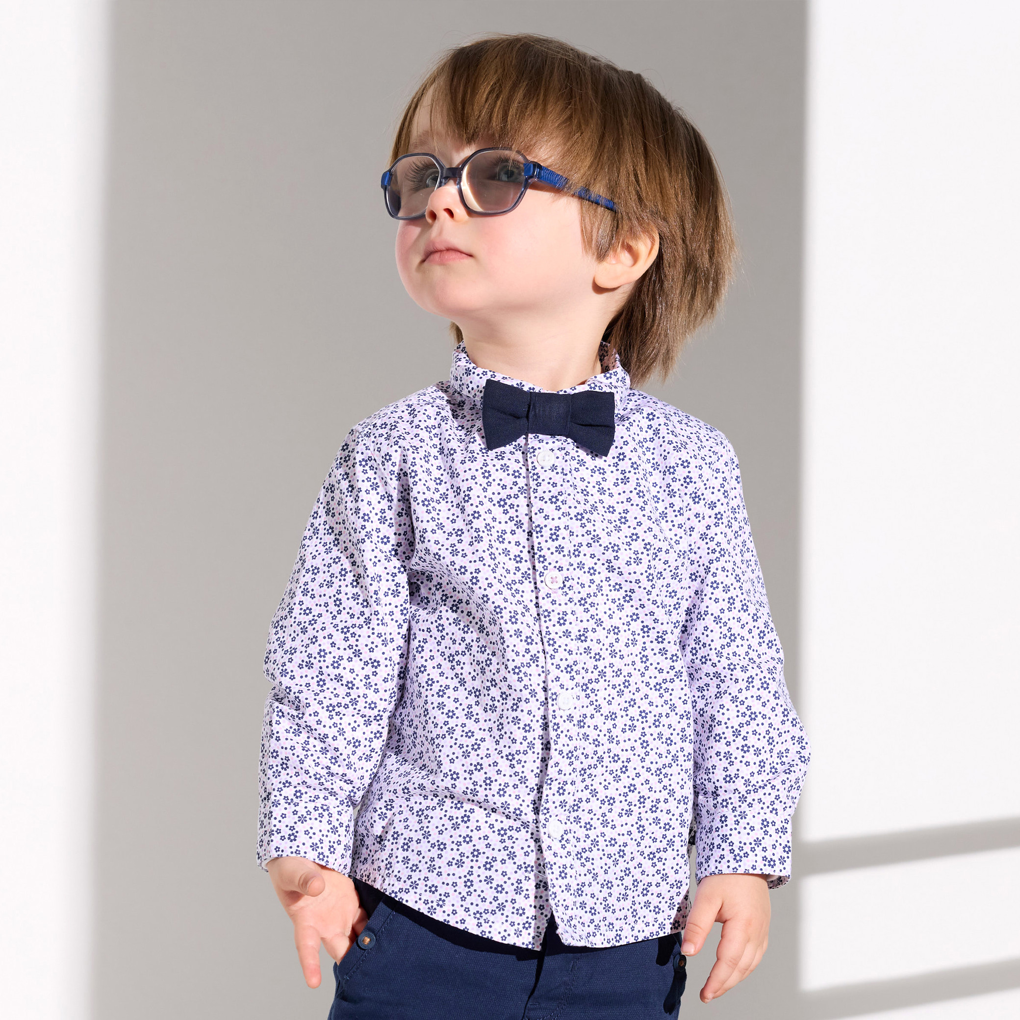 Chemise blanche bébé garçon - Imprimé multicolore