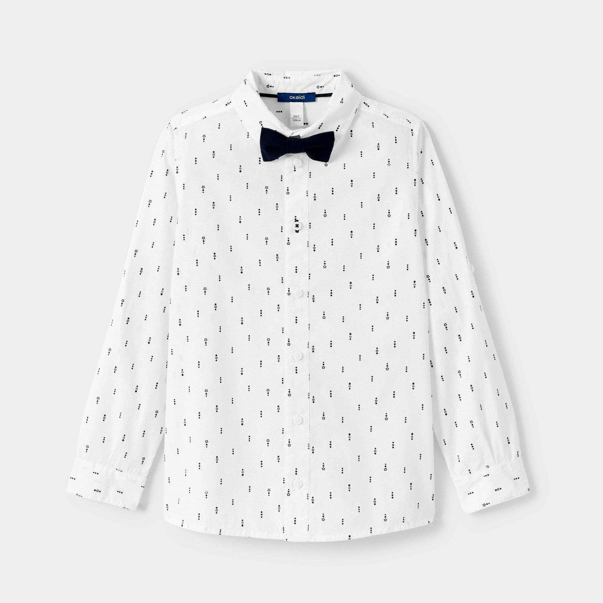 Chemise blanche nœud papillon Garçon - Imprimé blanc