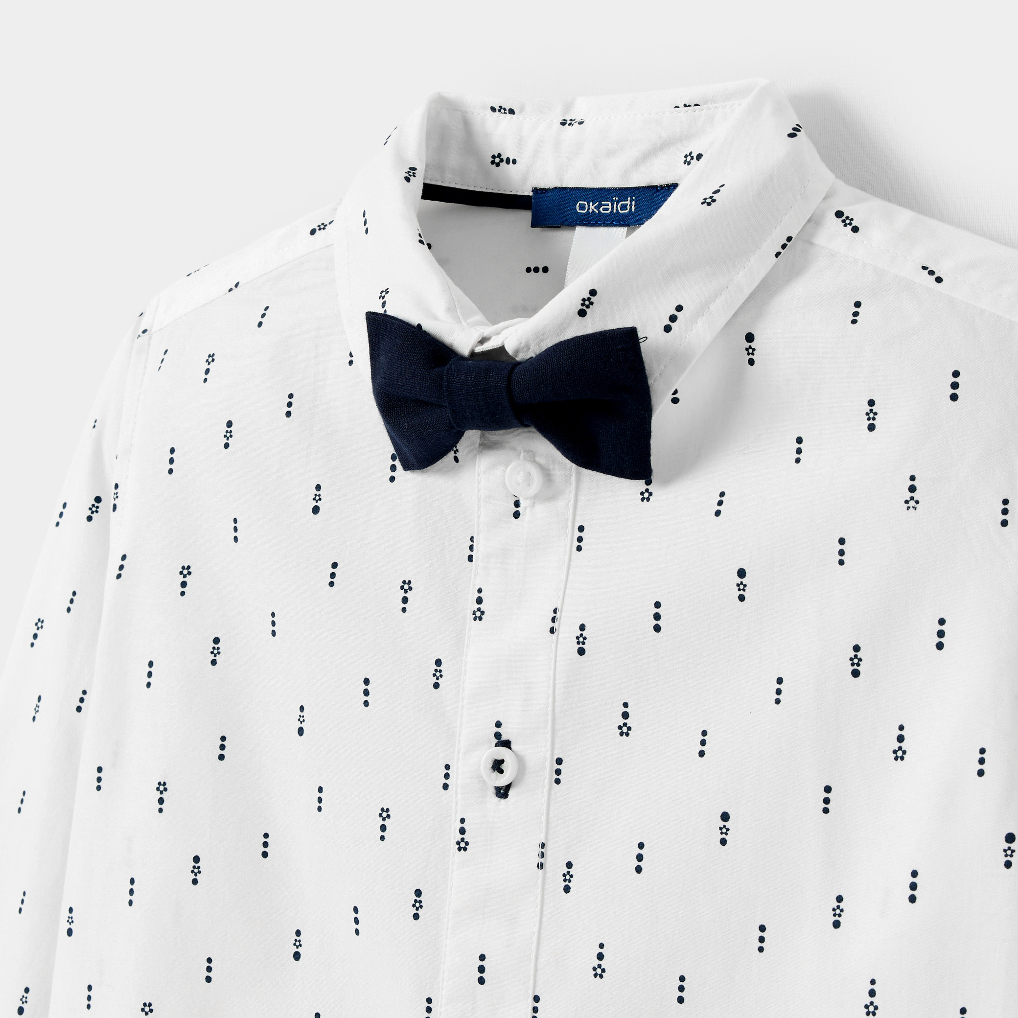 Chemise blanche nœud papillon Garçon - Imprimé blanc