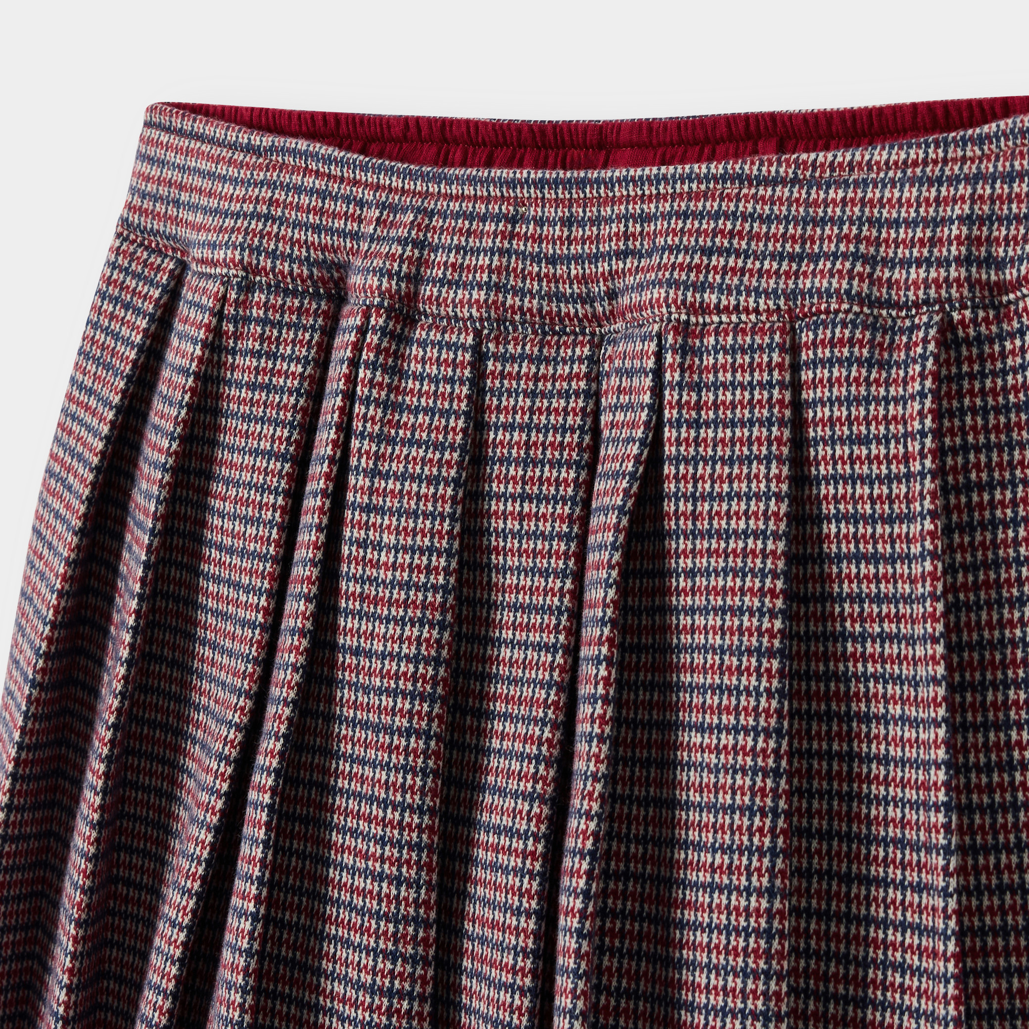 Jupe short plissée motif pied-de-poule fille - Imprimé gris