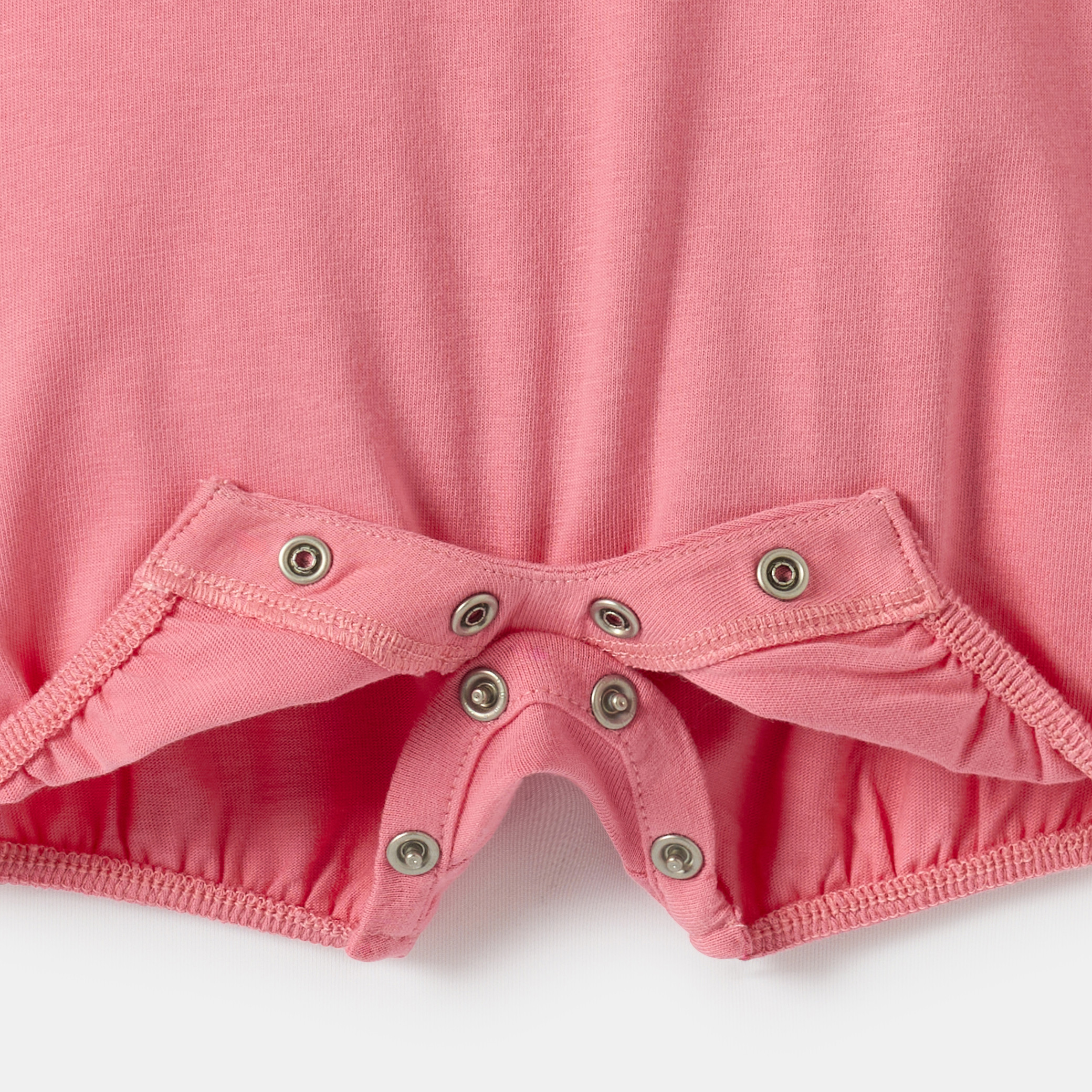 Barboteuse rose bébé fille - Rose Camélia