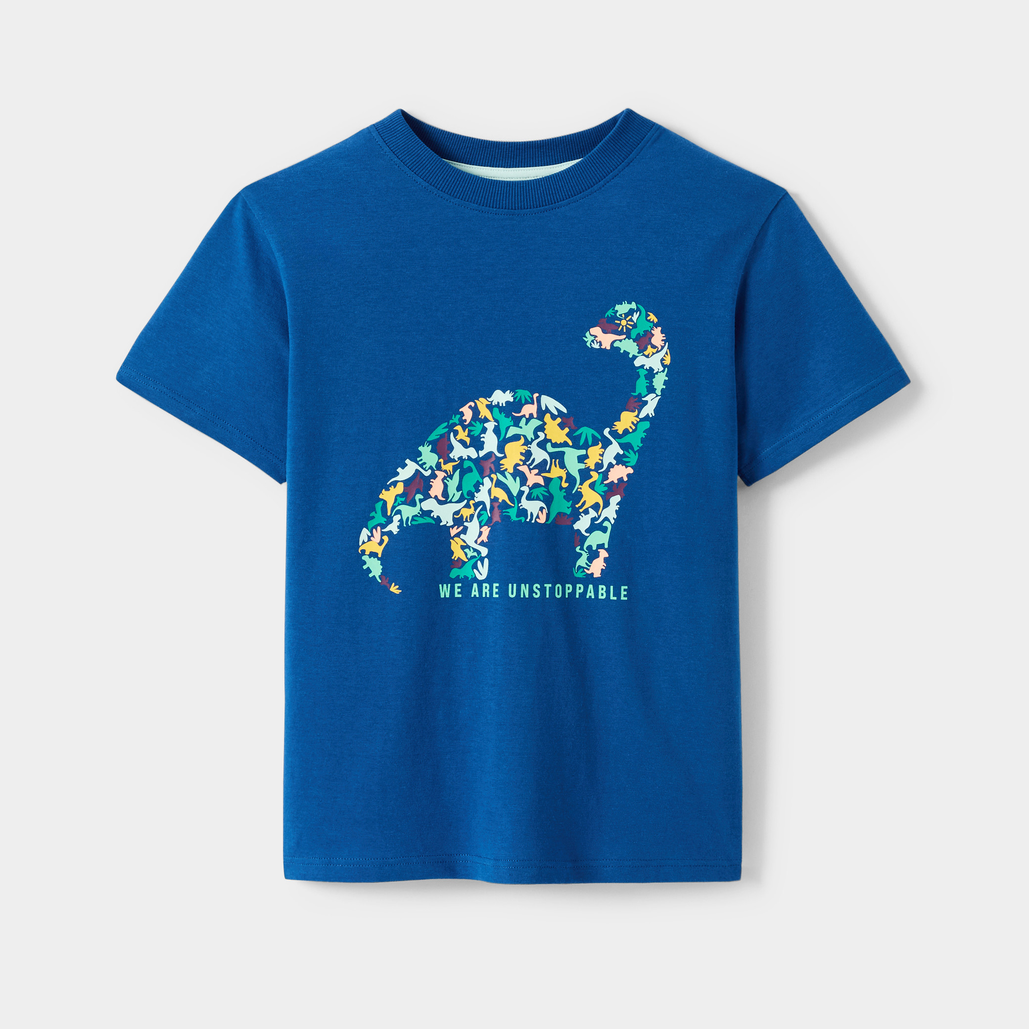 Tshirt vert motif dinosaure garçon - Bleuet