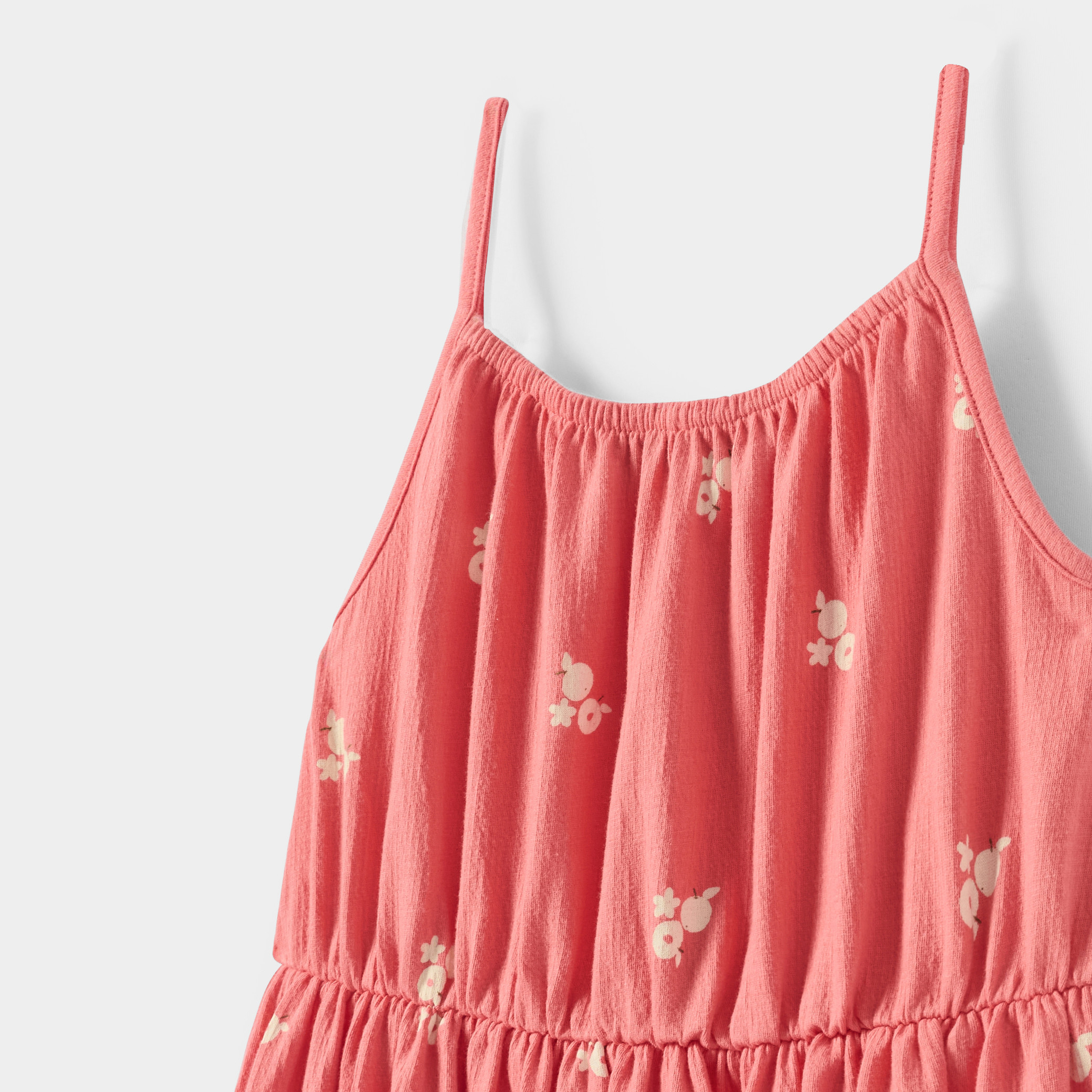 Robe longue à bretelles rose fille - Rose Oeillet