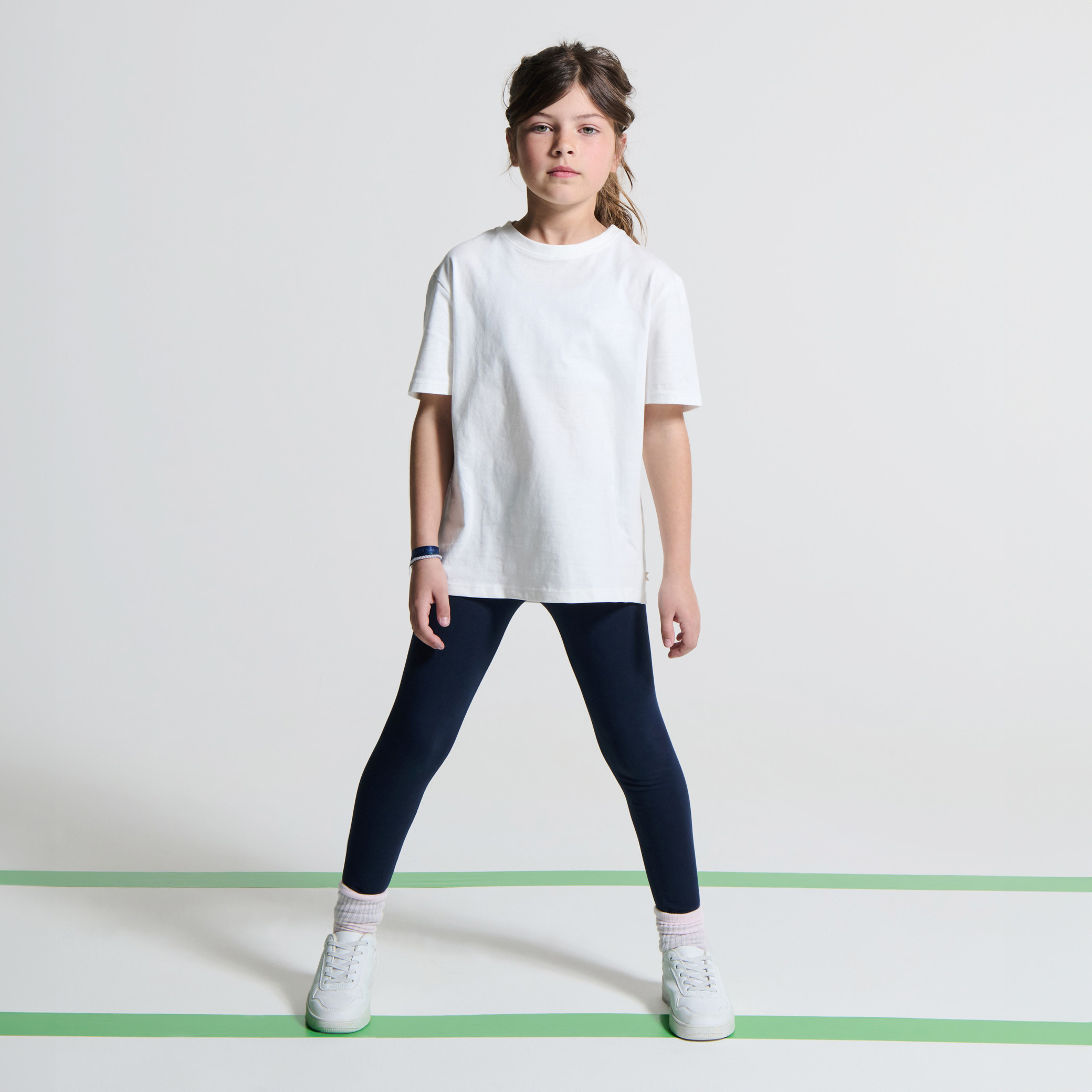 Legging rose fille - Bleu marine
