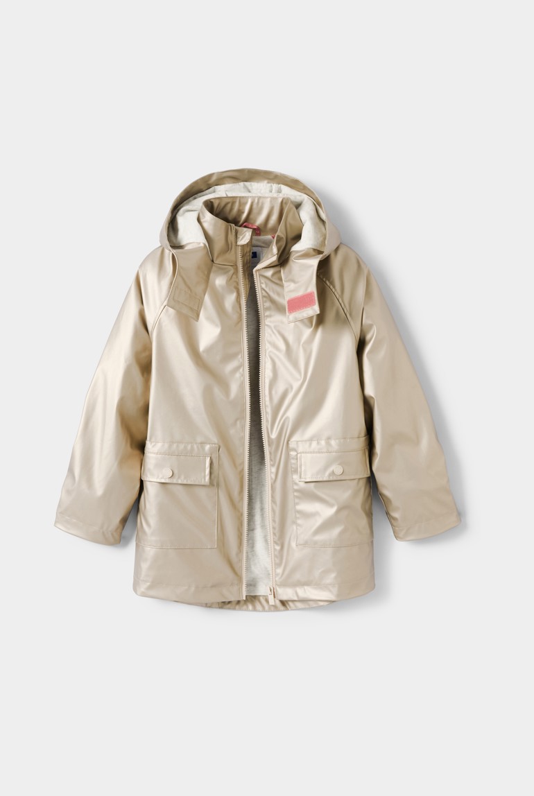 Veste imperméable beige irisé fille - Gold