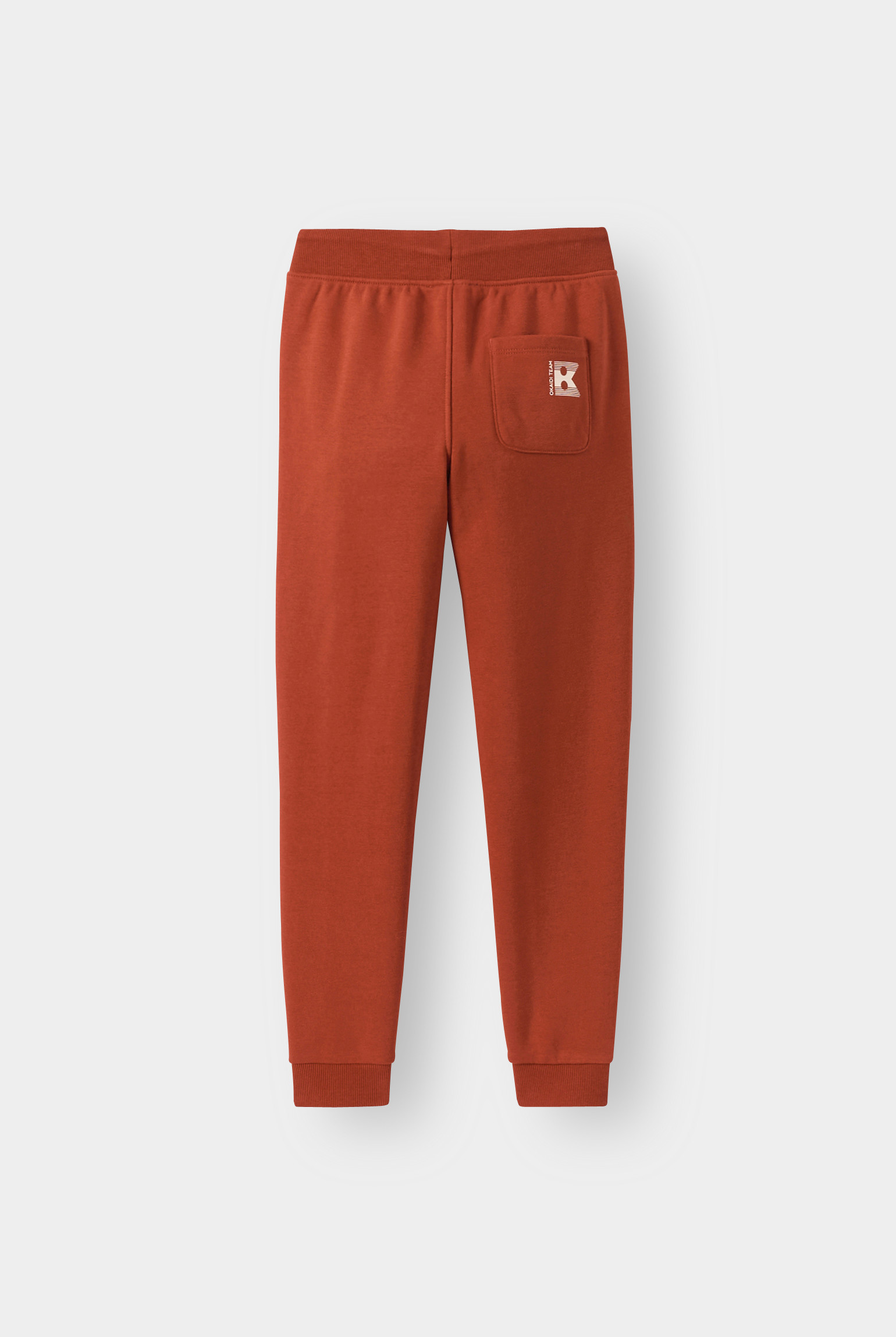 Jogging gris chiné garçon - Rouge brique