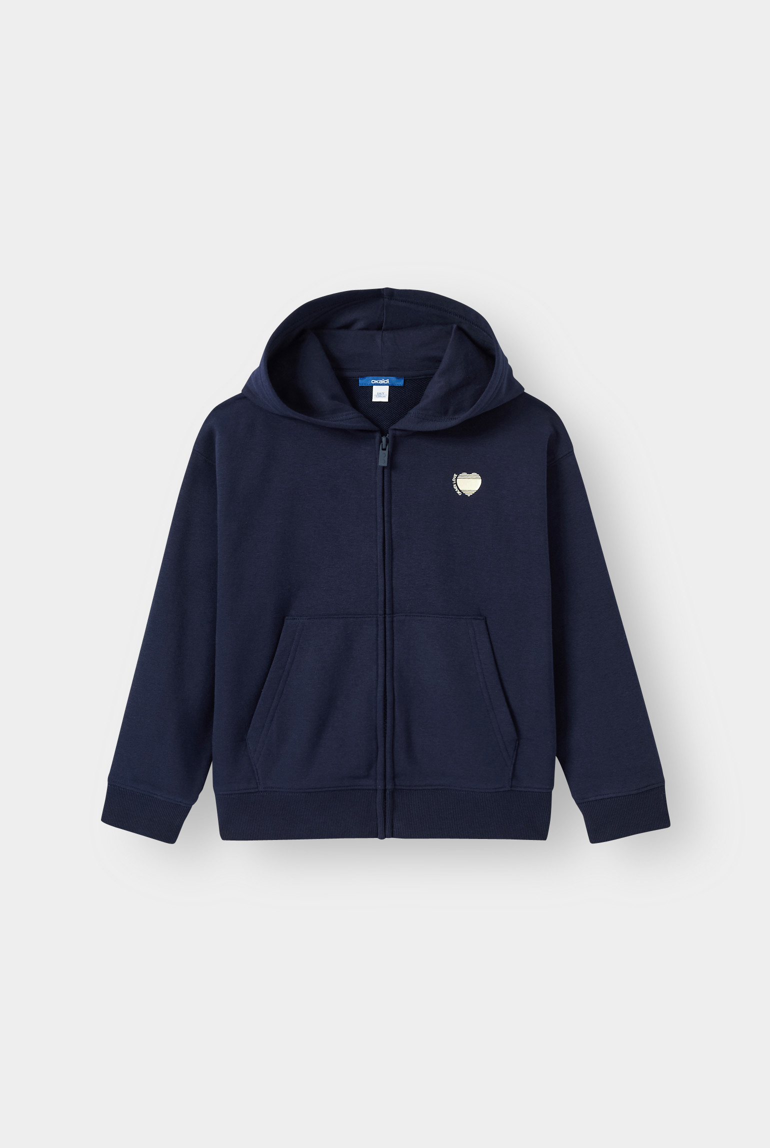 Sweat à capuche violet fille - Bleu rivage