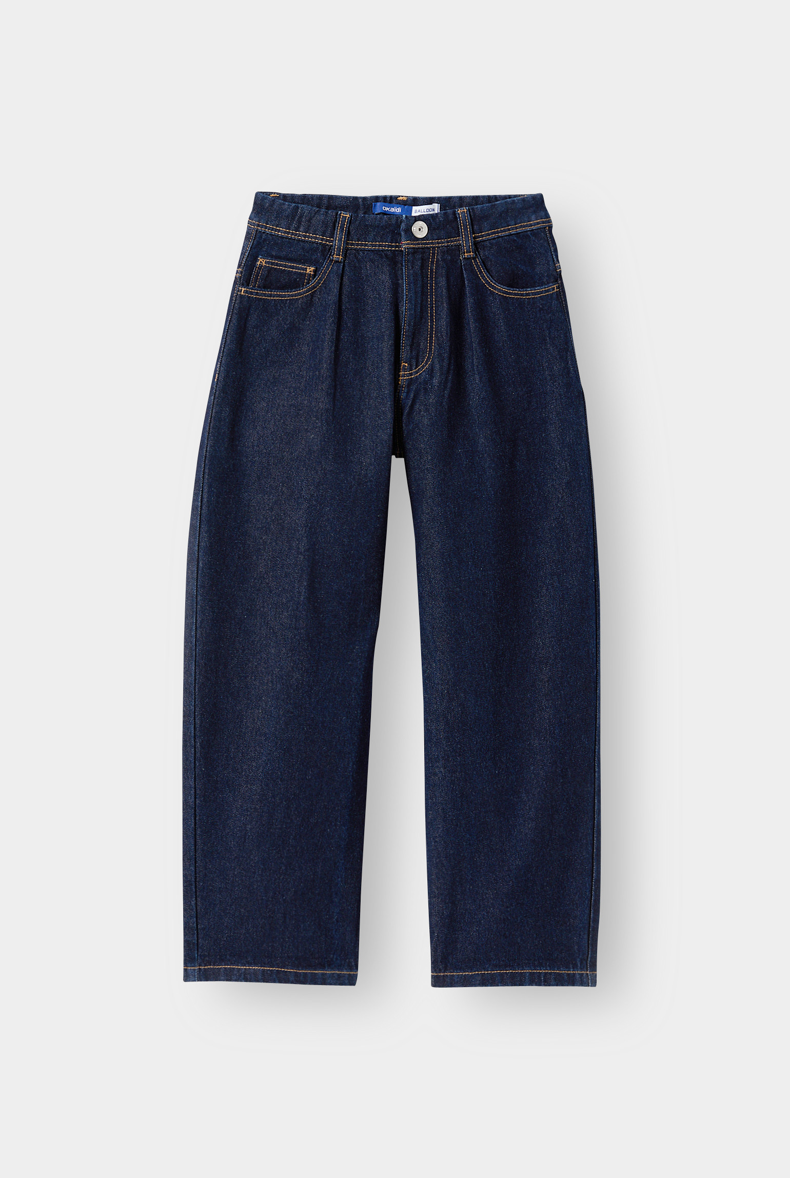 Jean coupe balloon bleu foncé garçon - rinse