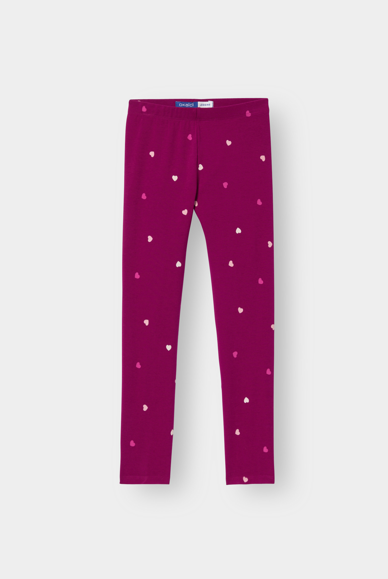 Legging coeurs rouge fille - Imprimé Violet