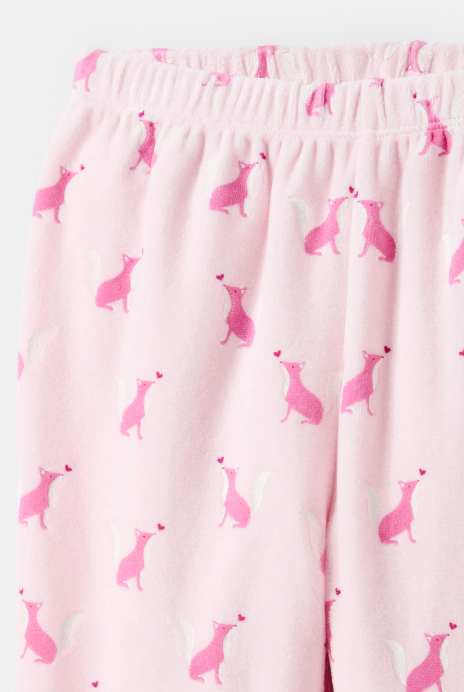 Ensemble pyjama rose à motif fille - Imprimé rose
