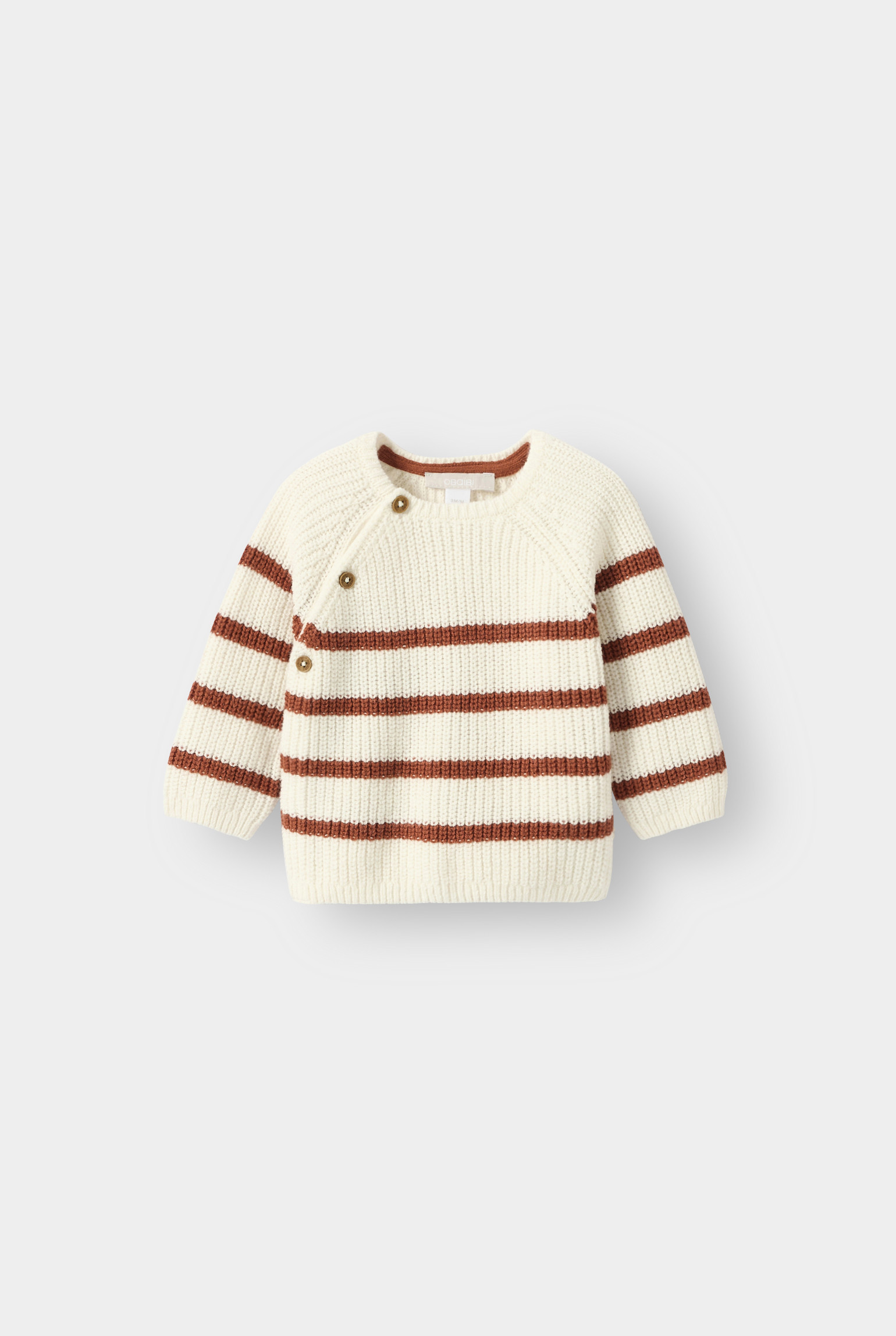 Ensemble rayé marron bébé garçon - Marron Epice