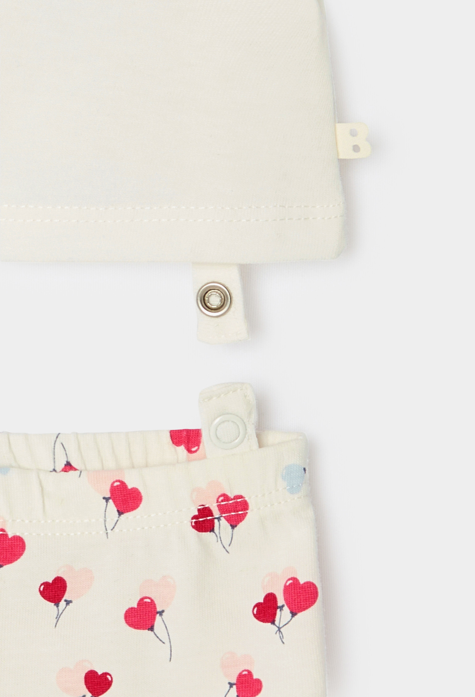 Pyjama fantaisie coeurs rose bébé fille - Rose saumon