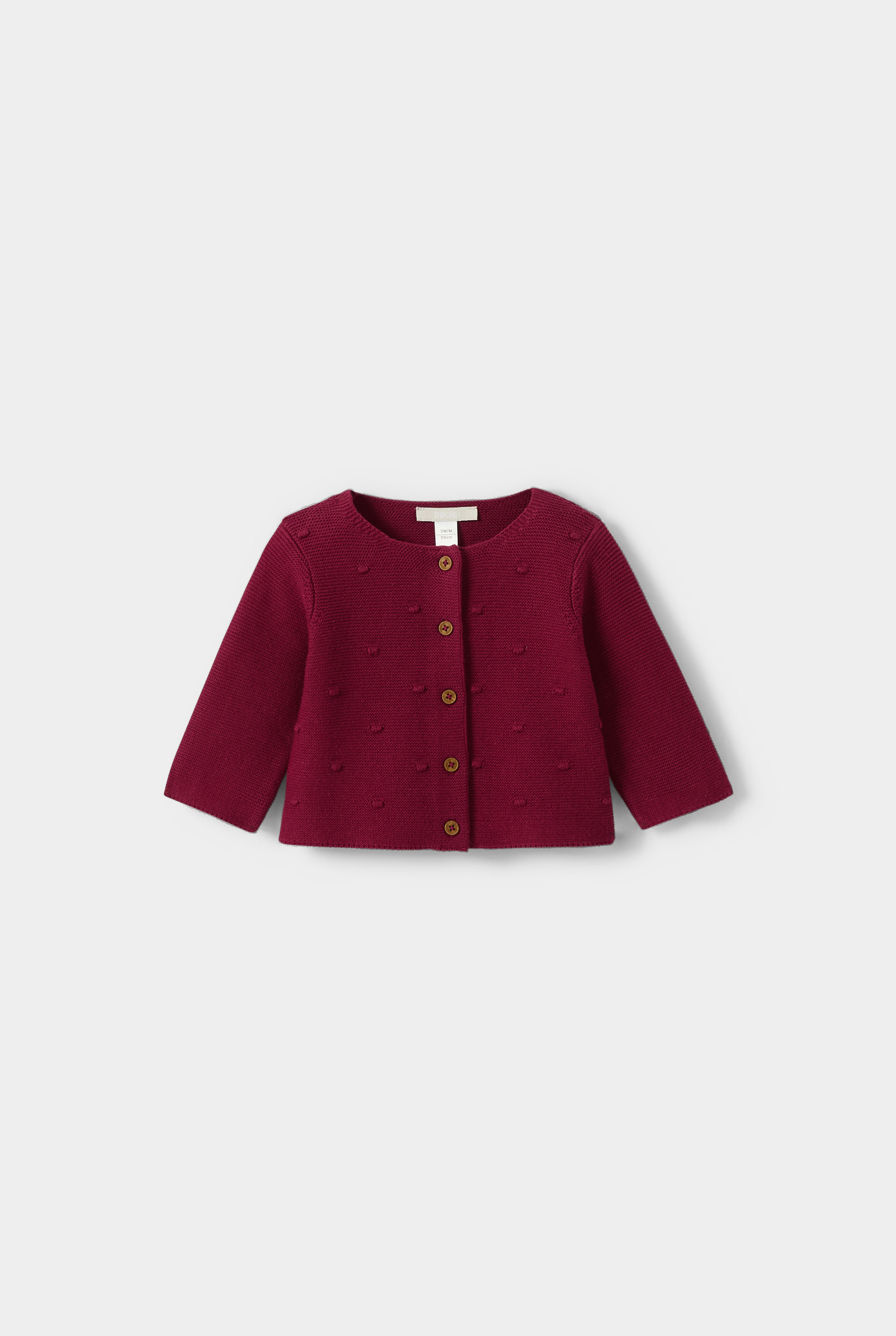 Ensemble 3 pièces bordeaux bébé fille - Blanc