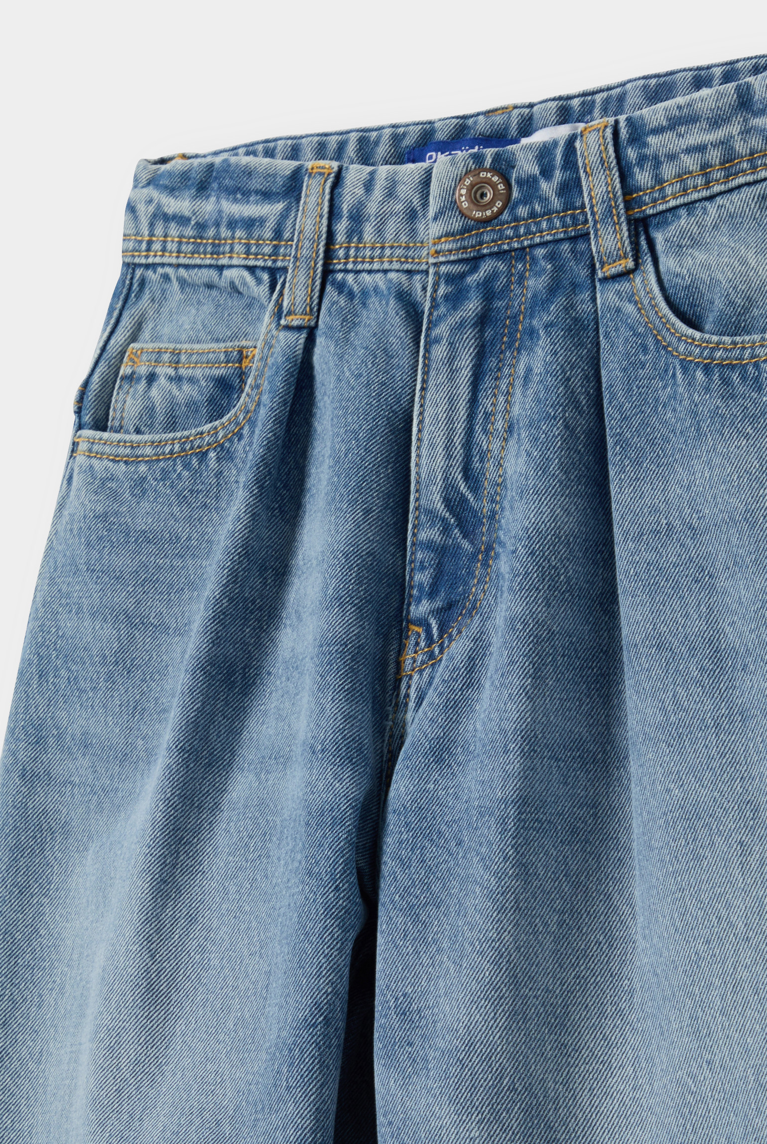 Jean balloon denim bleu garçon - double stone