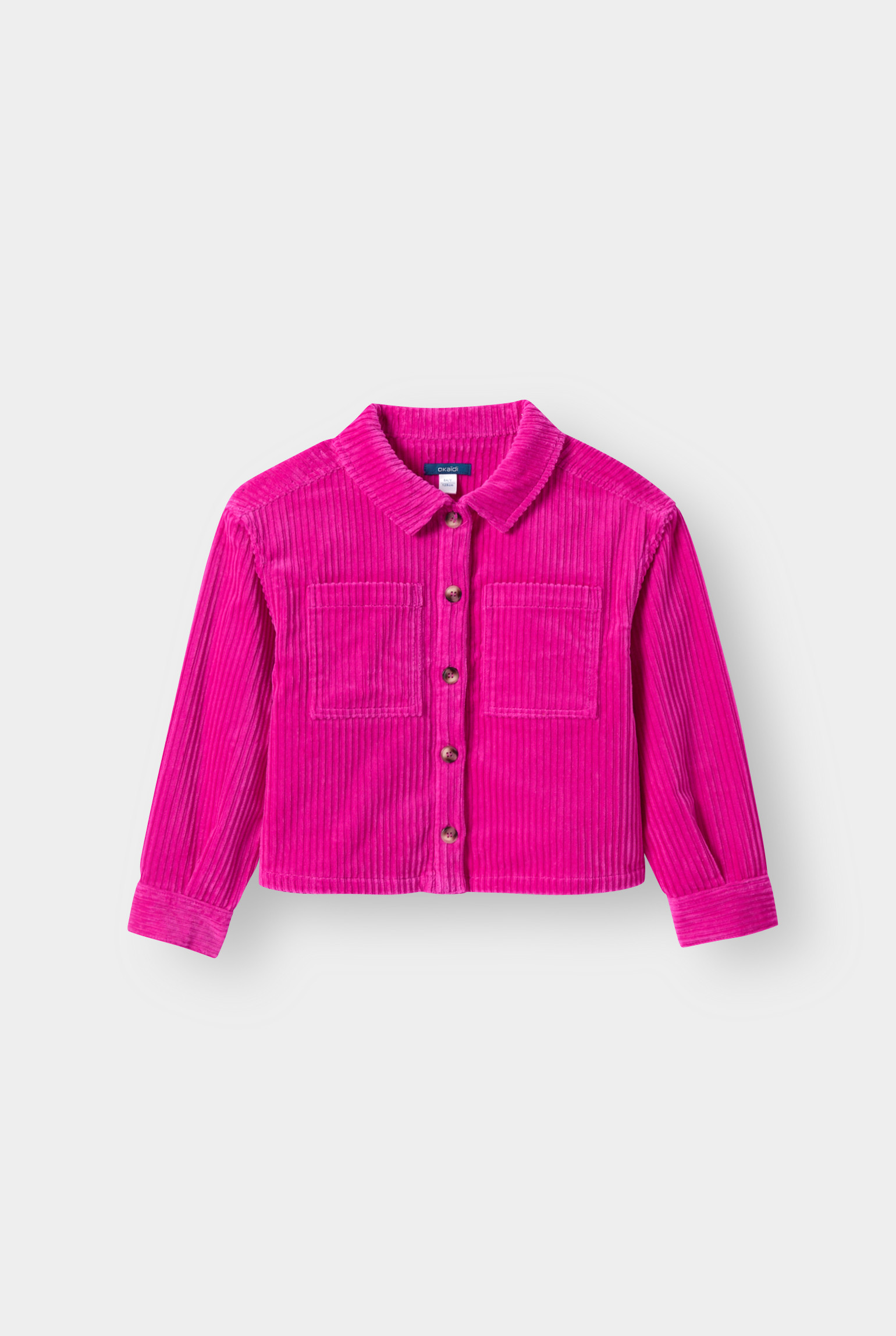Veste velours côtelé marron fille - Rose candy