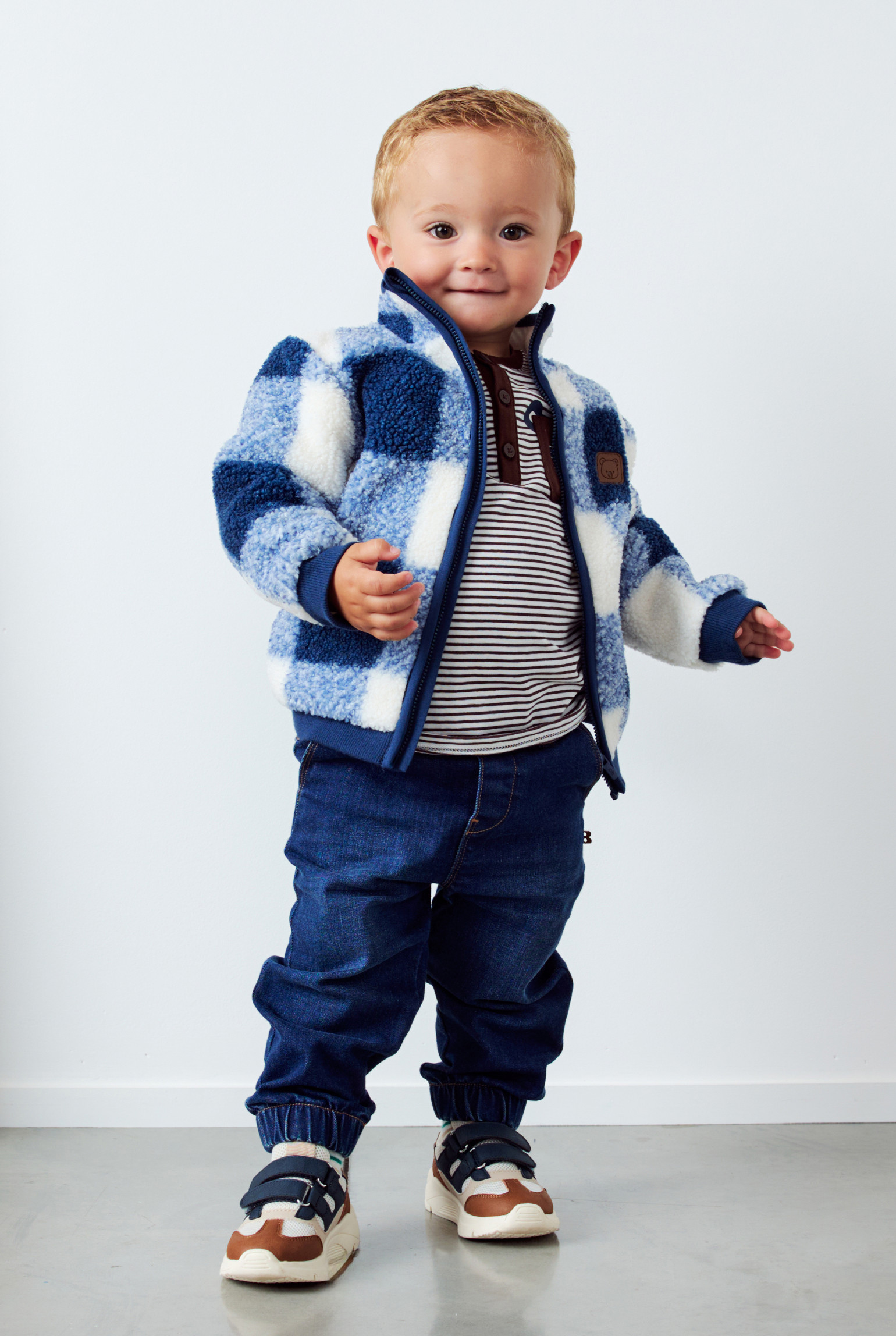 Jean droit bleu stretch bébé garçon - Denim bleu stone