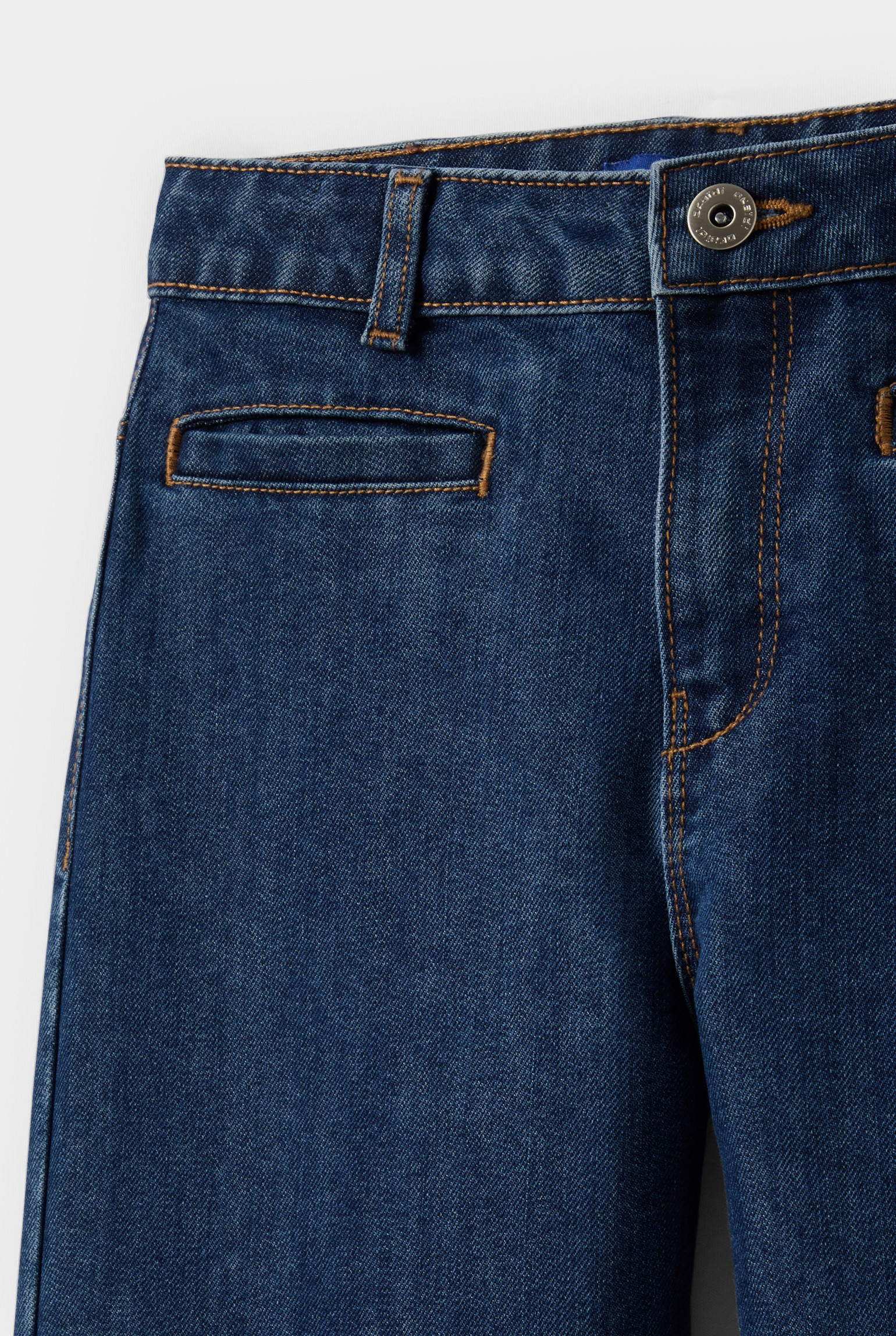 Jean large bleu fille - Denim bleu