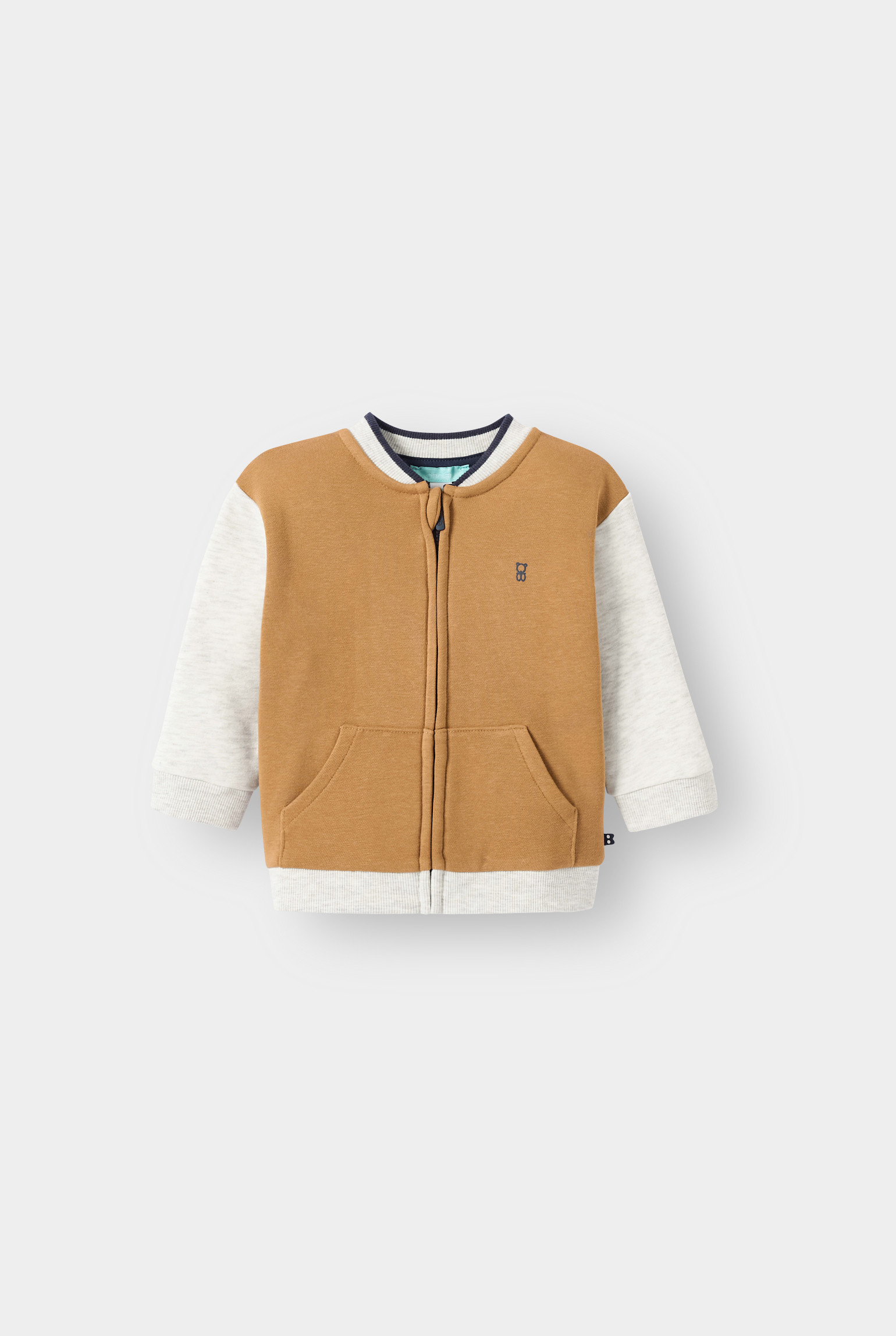 Blouson teddy vert garçon - Marron Sienne