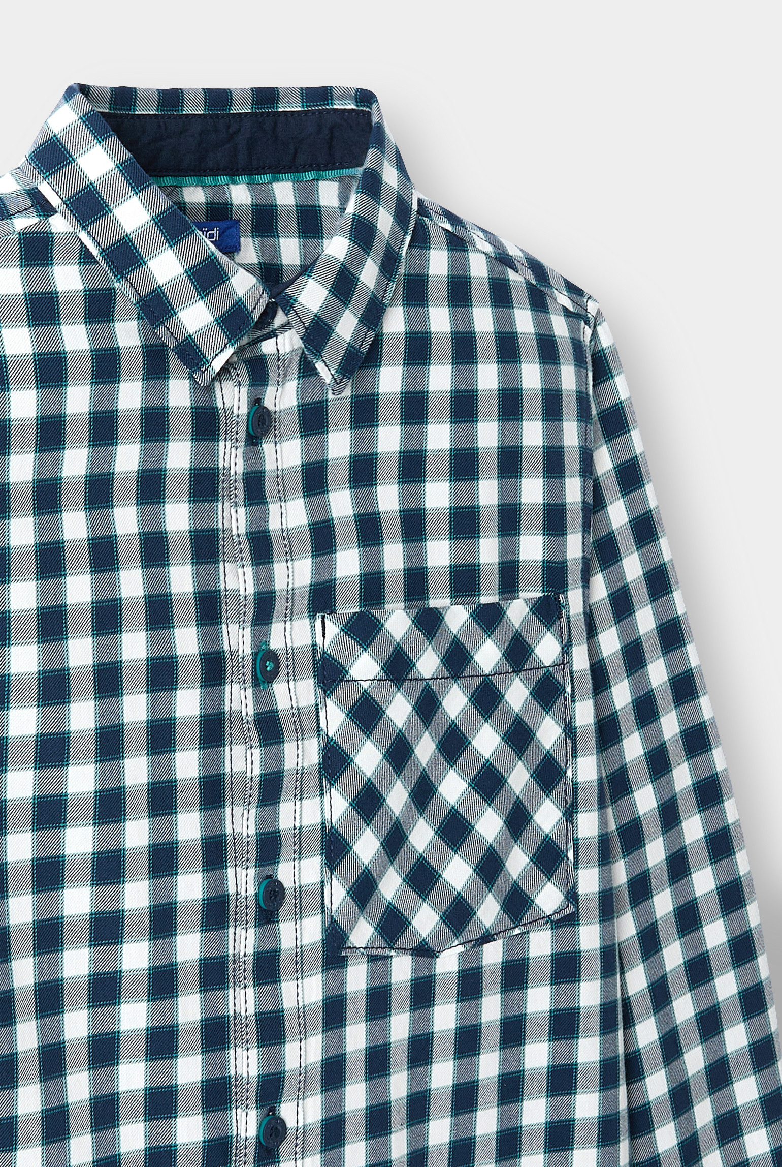 Chemise à carreaux bleue garçon - Carreaux bleu
