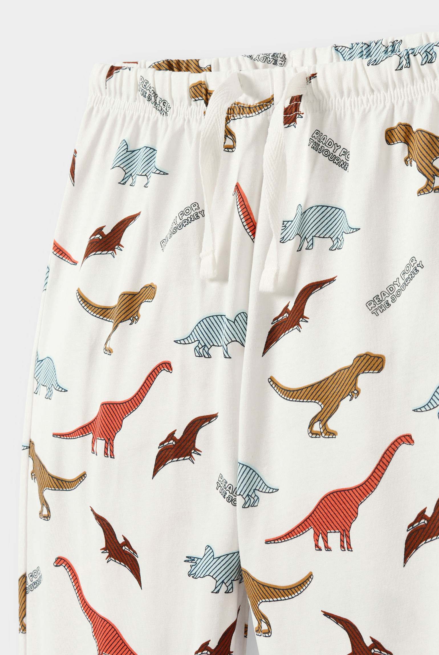 Pyjama dinosaures blanc garçon - Imprimé multicolore