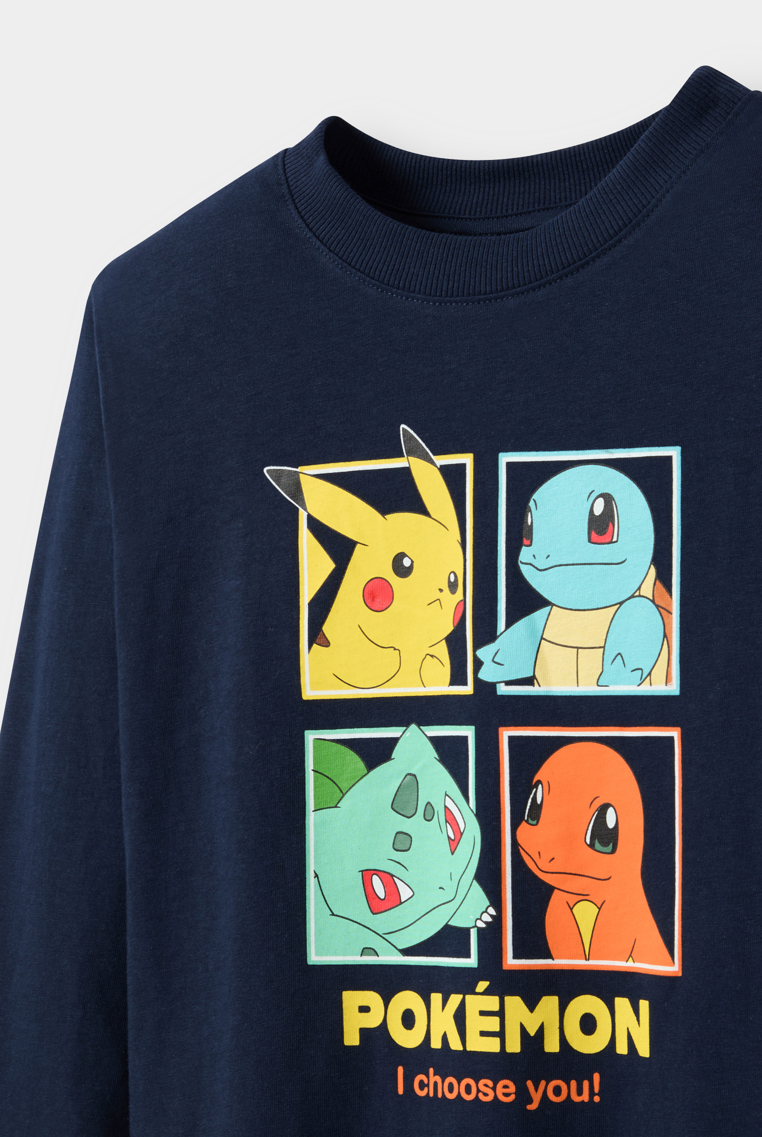 T-shirt Pokémon blanc enfant - Bleu navy