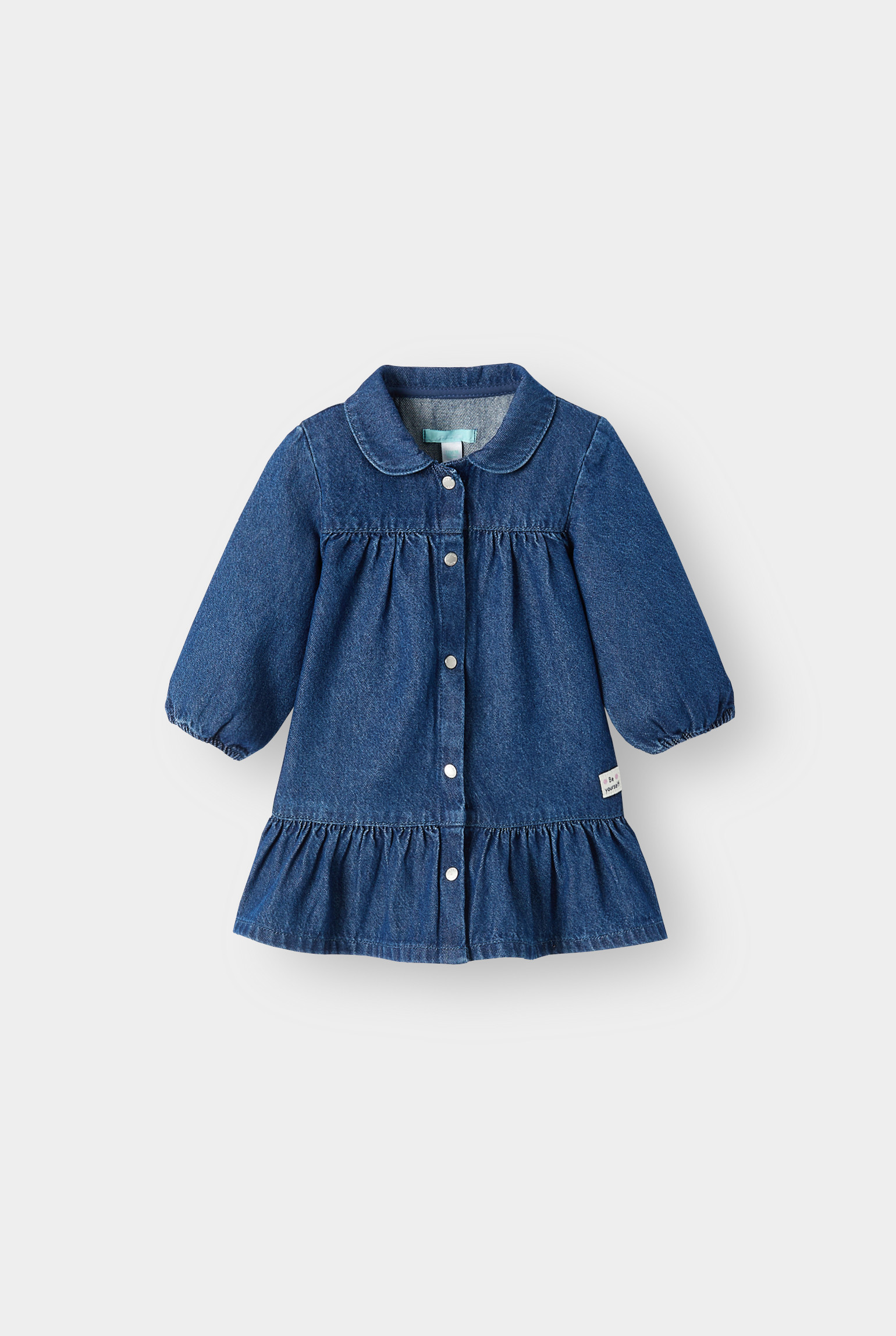 Robe denim bleu bébé fille - Denim bleu stone