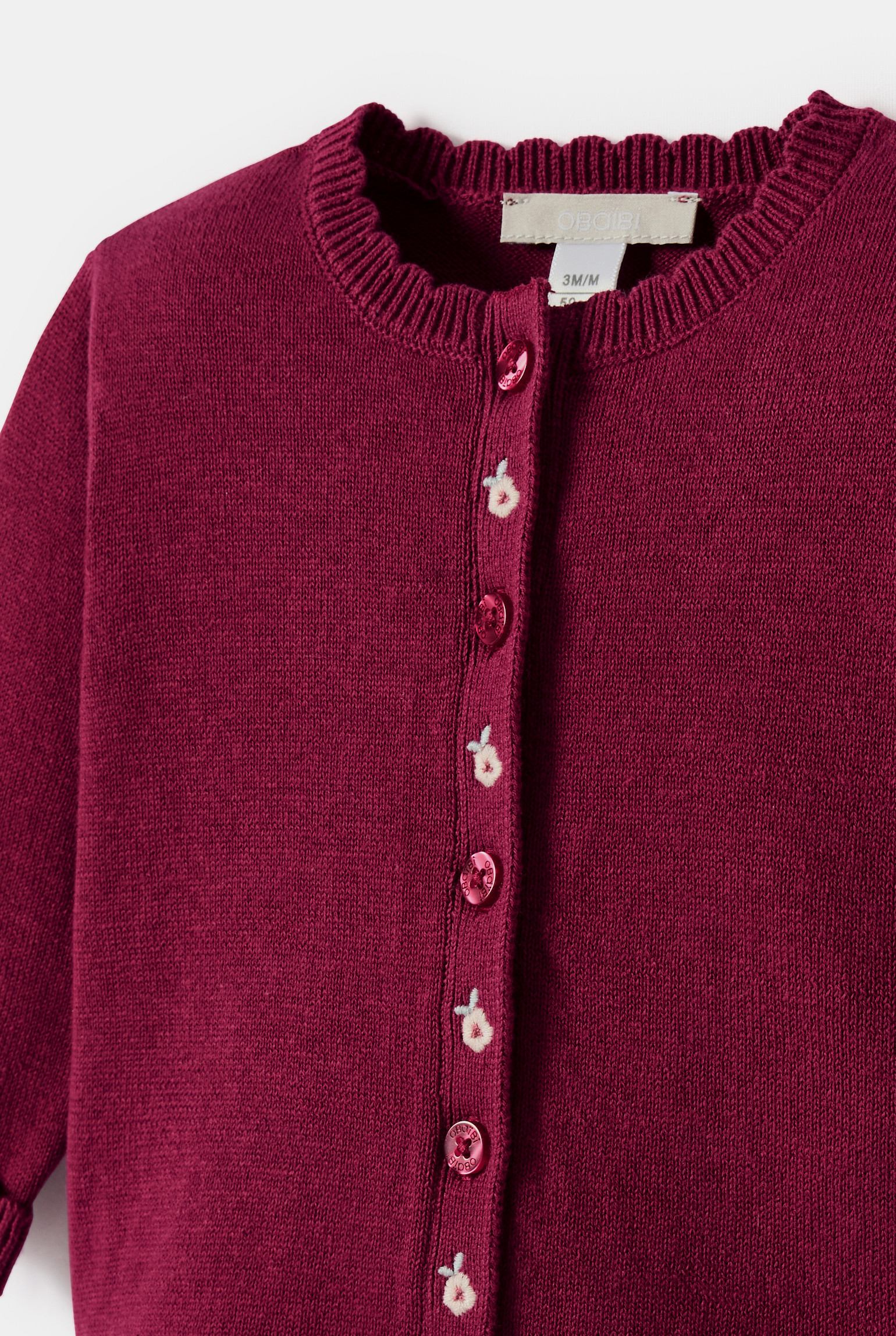 Gilet maille tricot rouge bébé fille - rouge