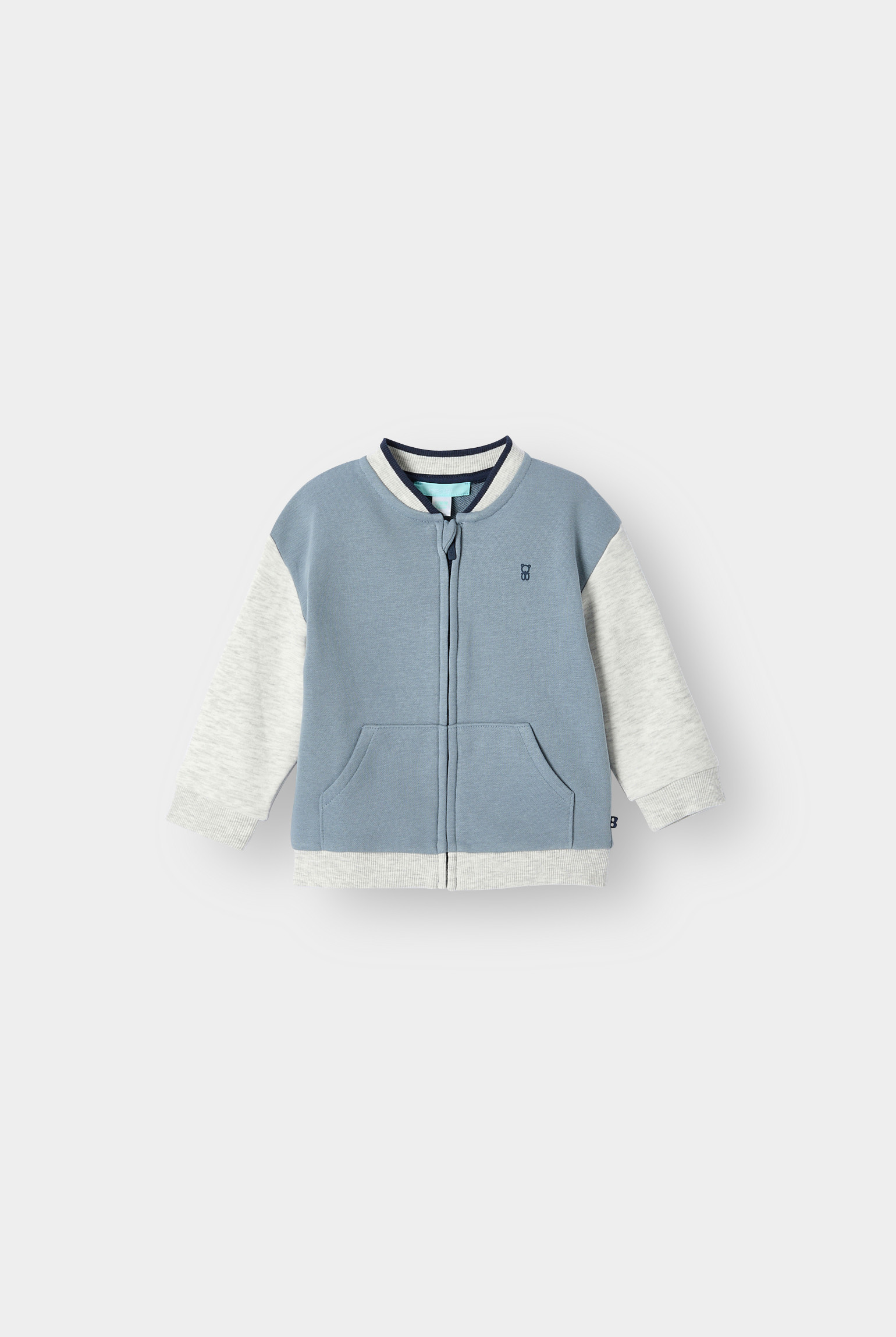 Blouson teddy vert garçon - Bleu horizon