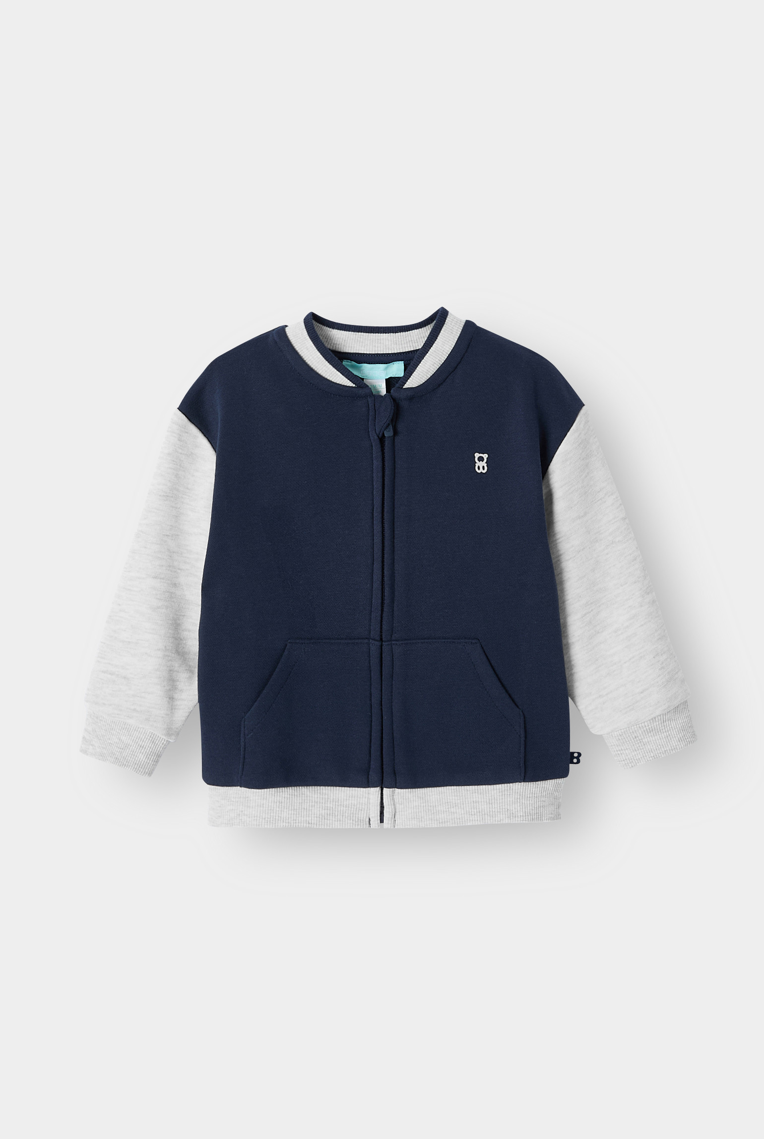 Blouson teddy vert garçon - Bleu navy