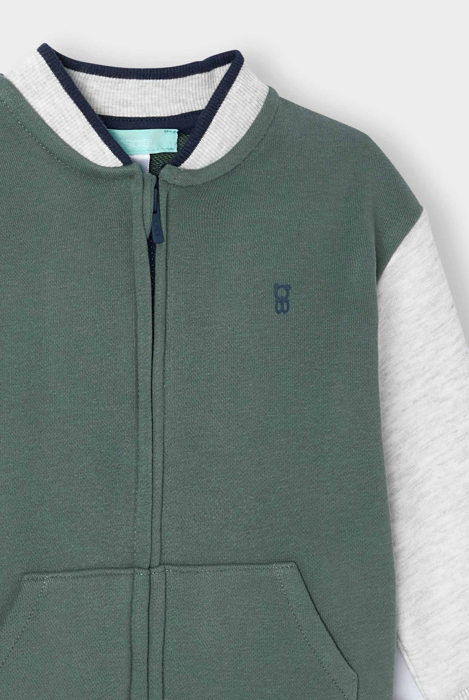 Blouson teddy vert garçon - Vert Cyprès