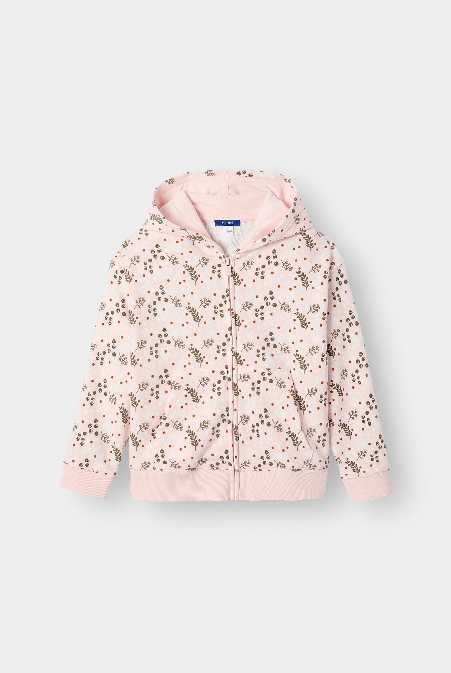 Sweat fleuri rose fille - Imprimé rose