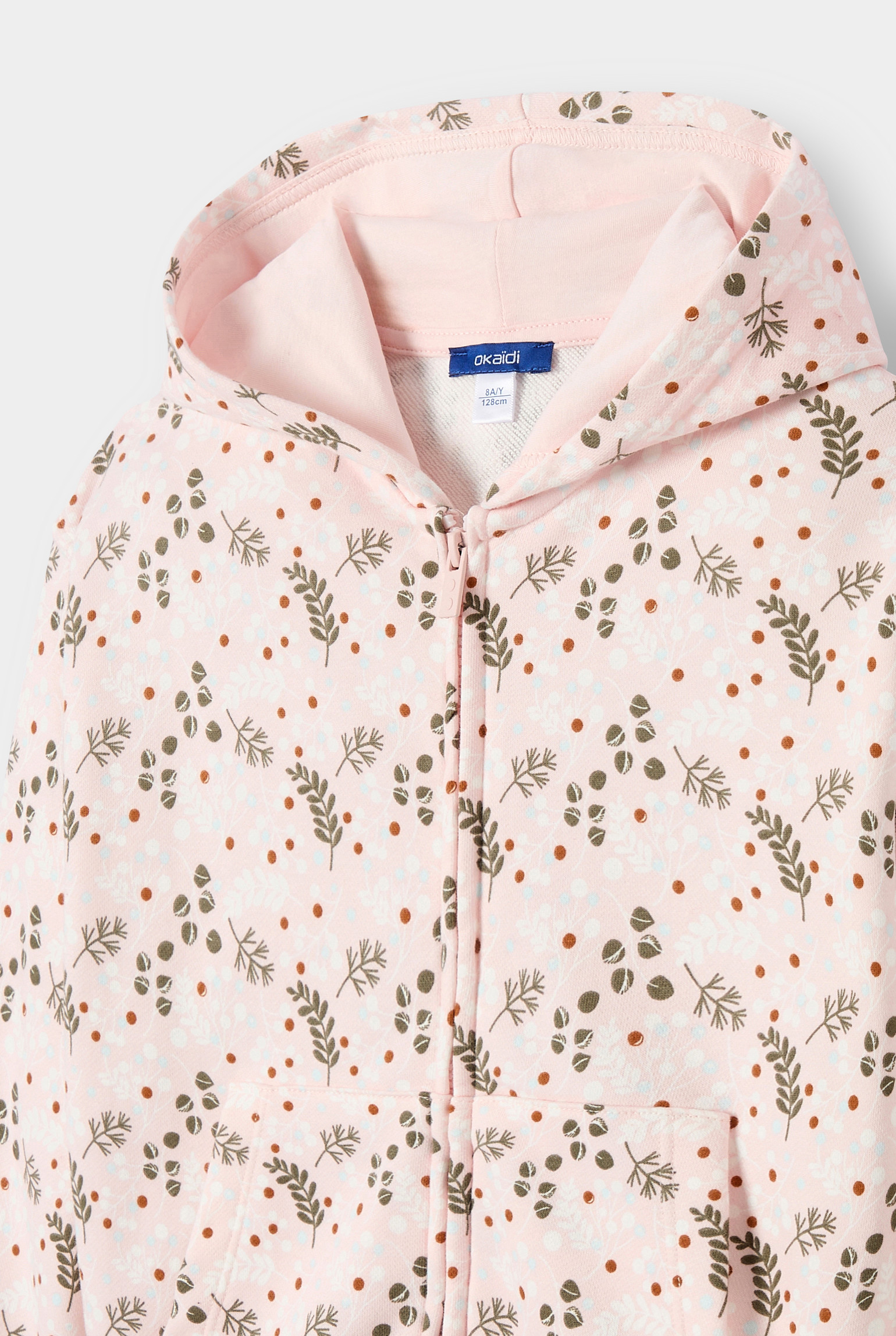 Sweat fleuri rose fille - Imprimé rose